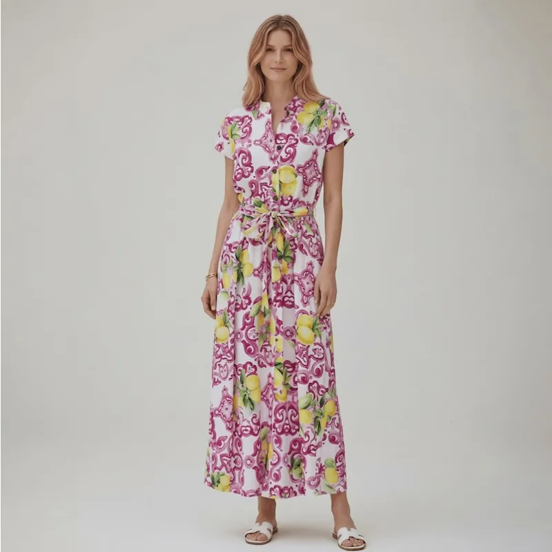 Pink - Bold Lemon Print