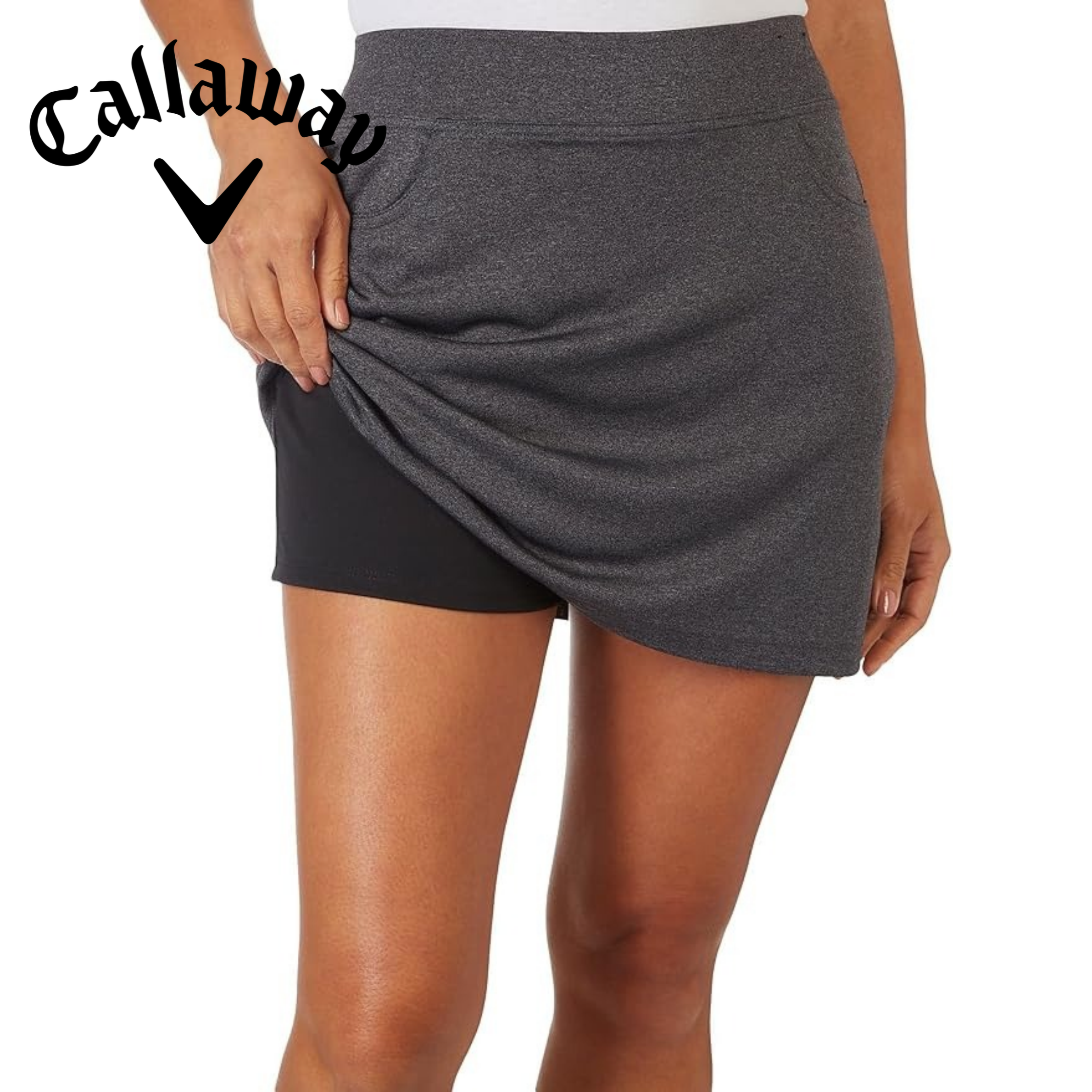 Ladies Heather Active Skort