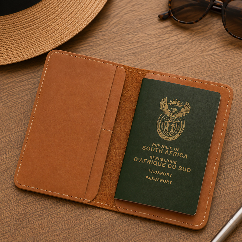 Genuine Leather Passport & Card Holder