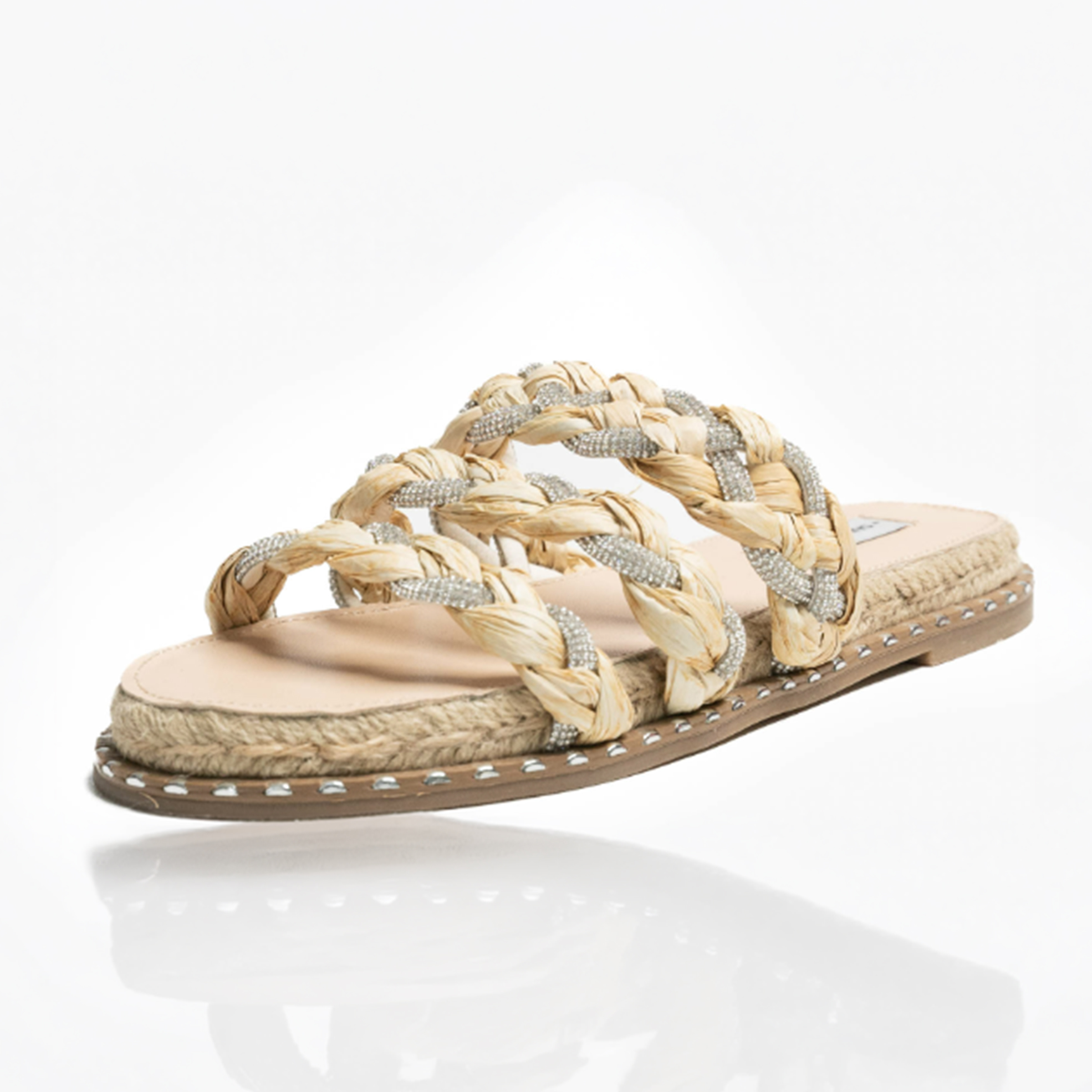 Ladies Braided Multi-strap Flat Sandals