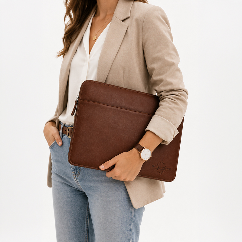 Genuine Leather Laptop Pouch