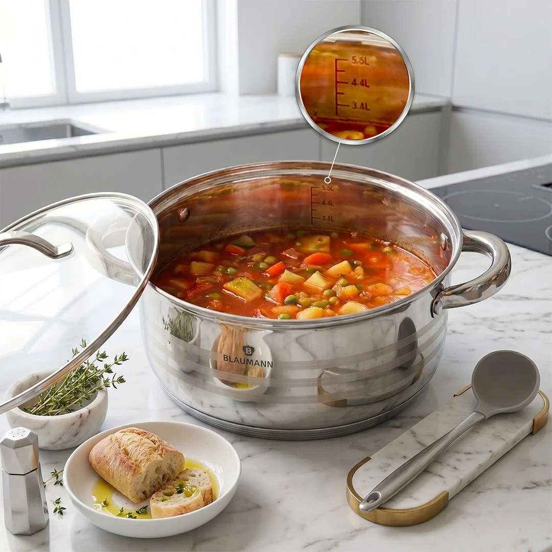 Stainless Steel Shallow Pot