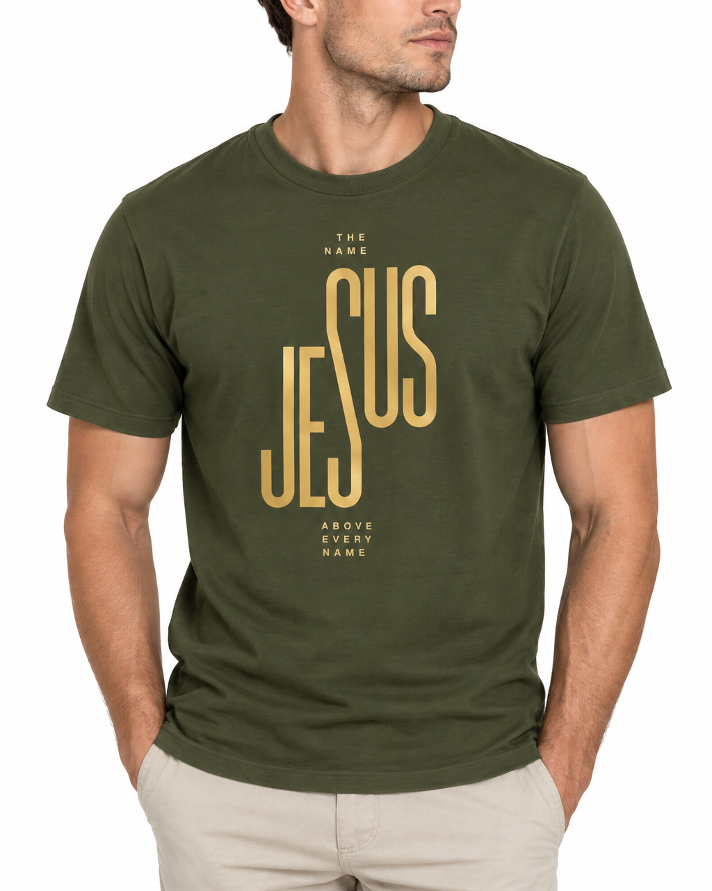 Unisex Printed Jesus The Name T-Shirt