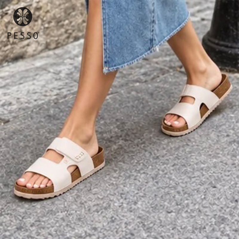 Ladies Genuine Leather Blake Slides