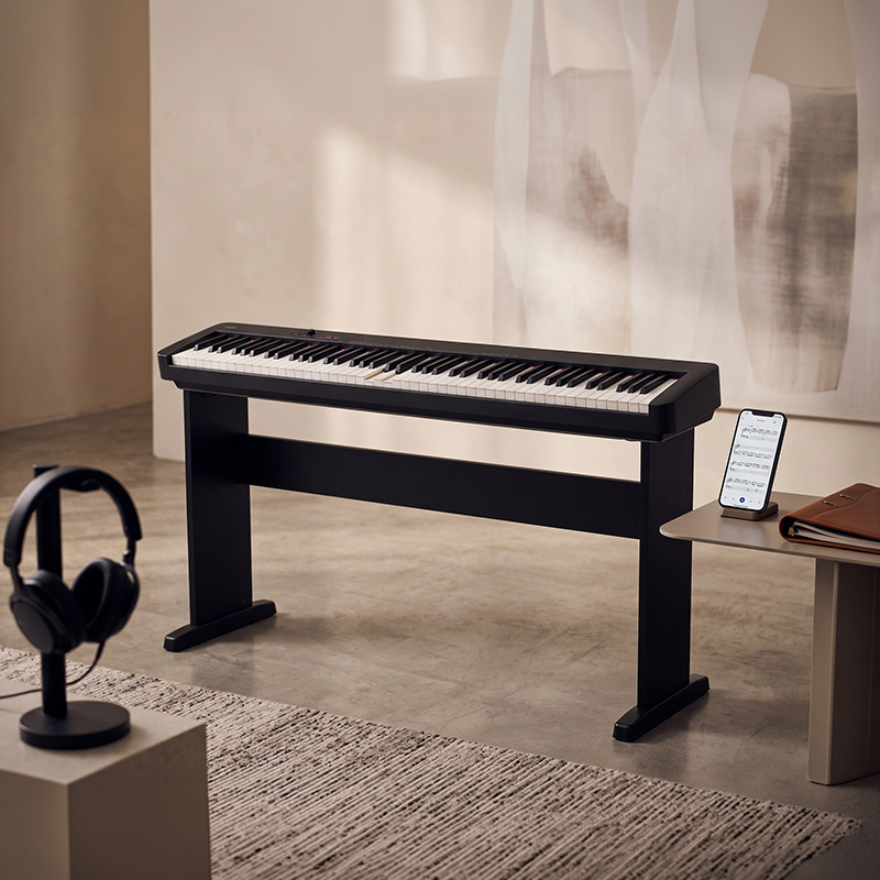 88-Key Black Digital Piano with Wooden Stand (Model: S110BKC2)