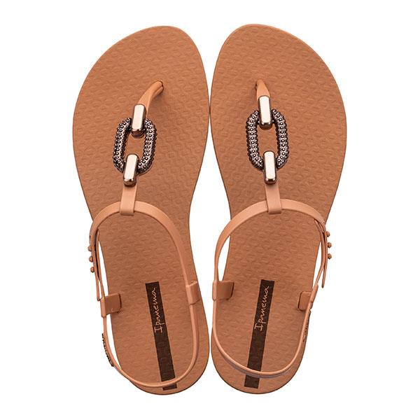 Ladies Brown Class Sparkle Sandals