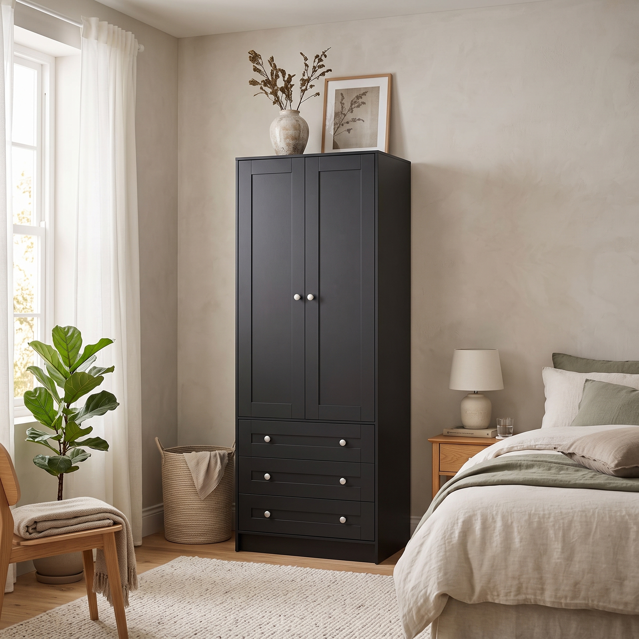 Loften 2-Door Wardrobe Cabinet