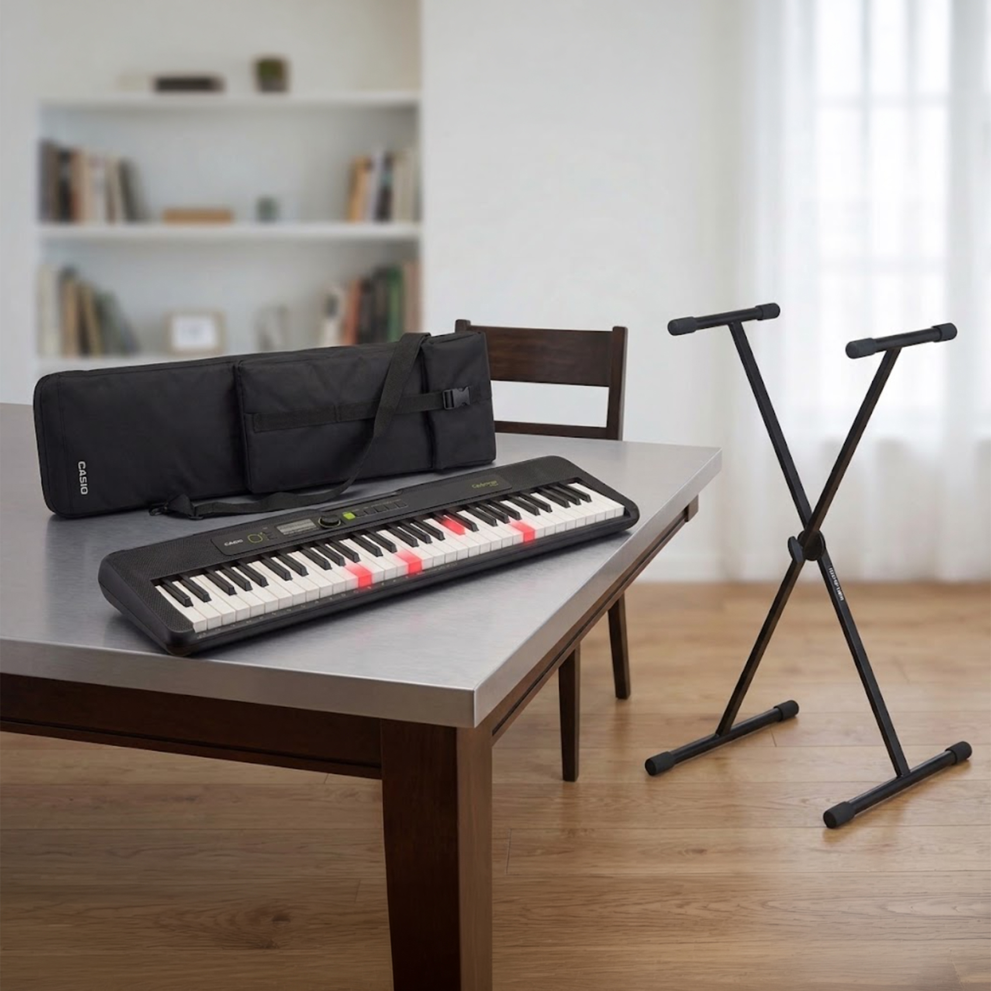 61-Key Lighting Touch Responsive Keyboard with Bag or Stand (Model: LK-S250)