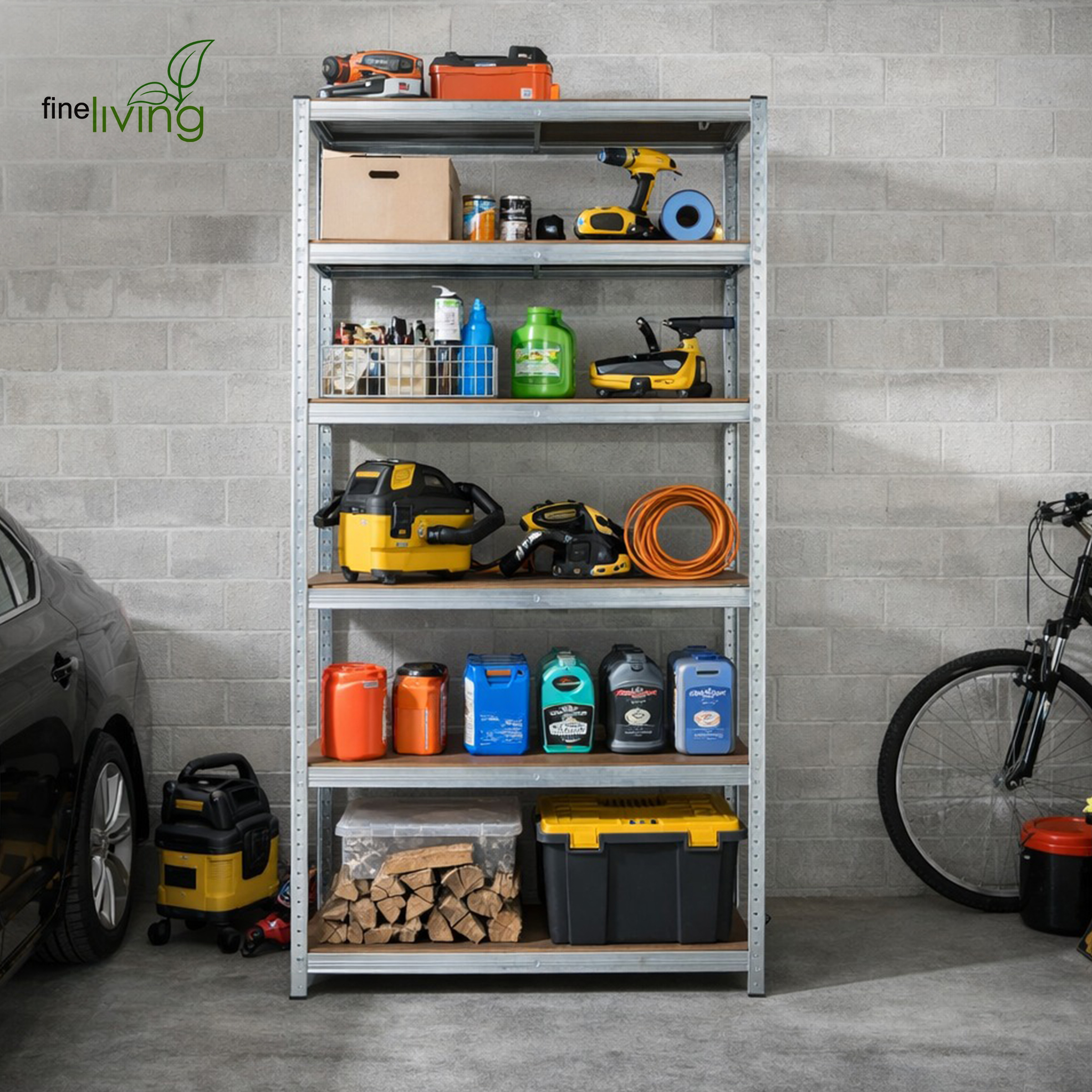 6-Tier Heavy-Duty Adjustable Steel Shelf