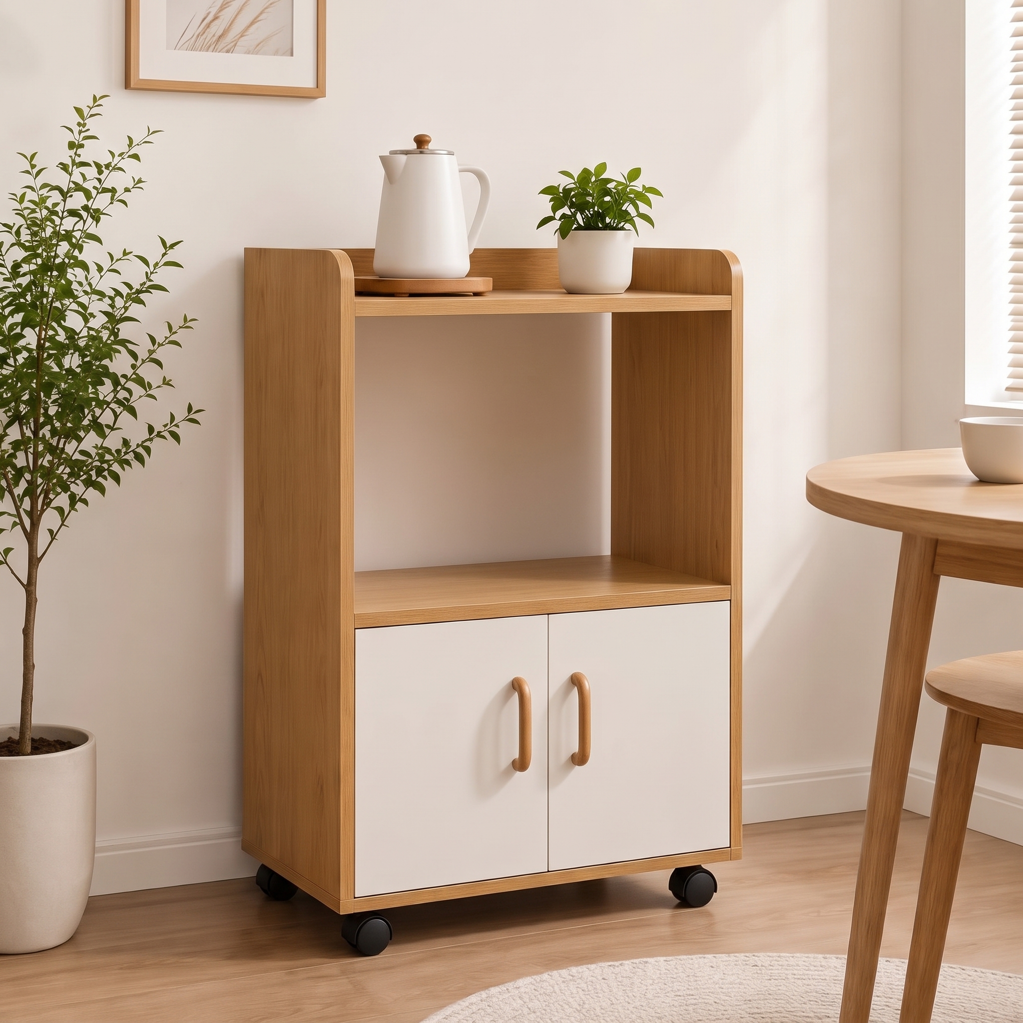 Double-Door Mobile Storage Cabinet