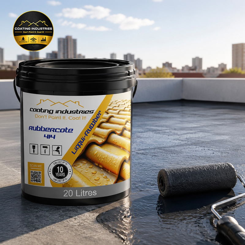 2x 20L Elastomeric RubberCote 414 Water Base Liqui-Rubber Waterproof Sealants