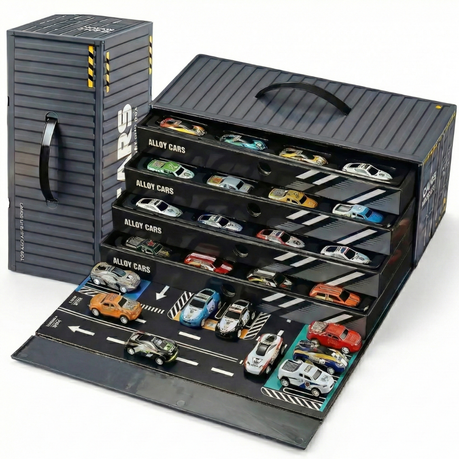 48-Piece Mini Toy Car Set With Container Gift Box
