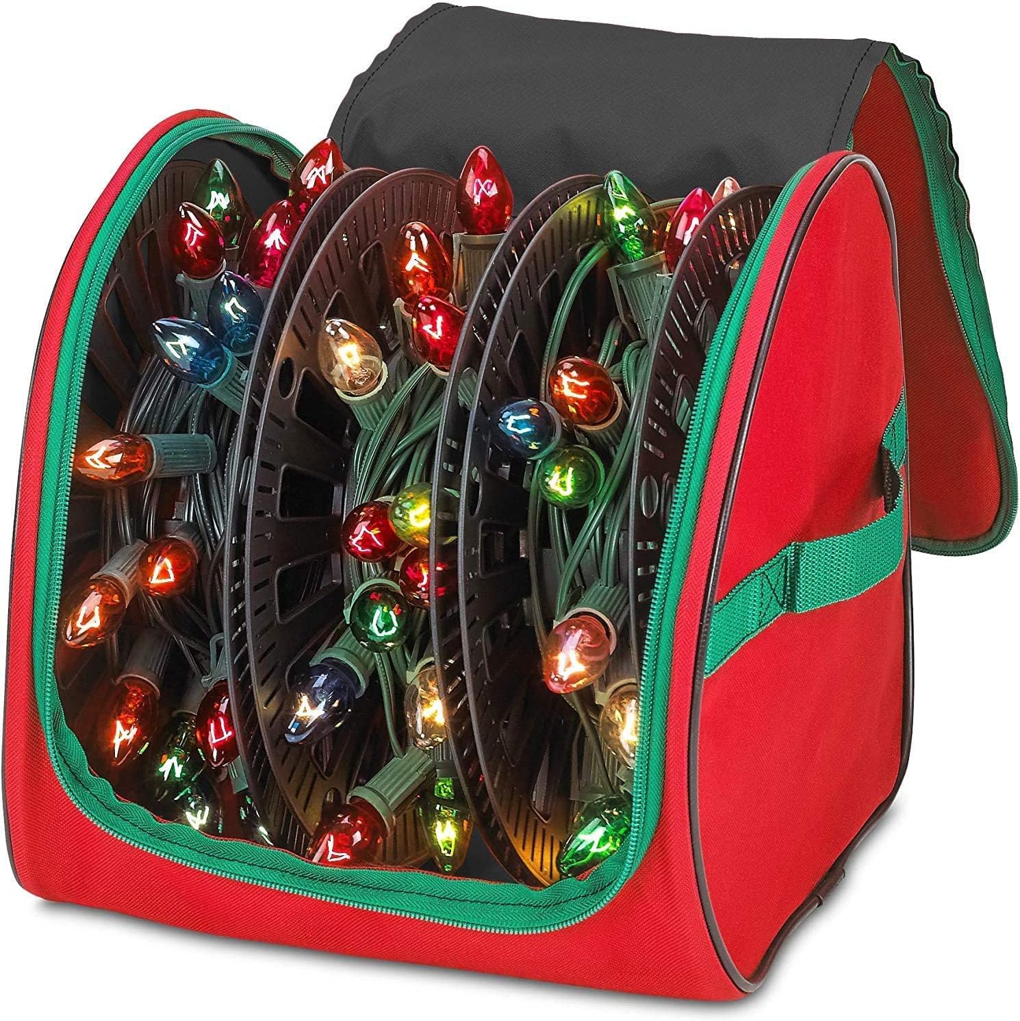 Christmas Light Storage Bag with 3 PVC Reels