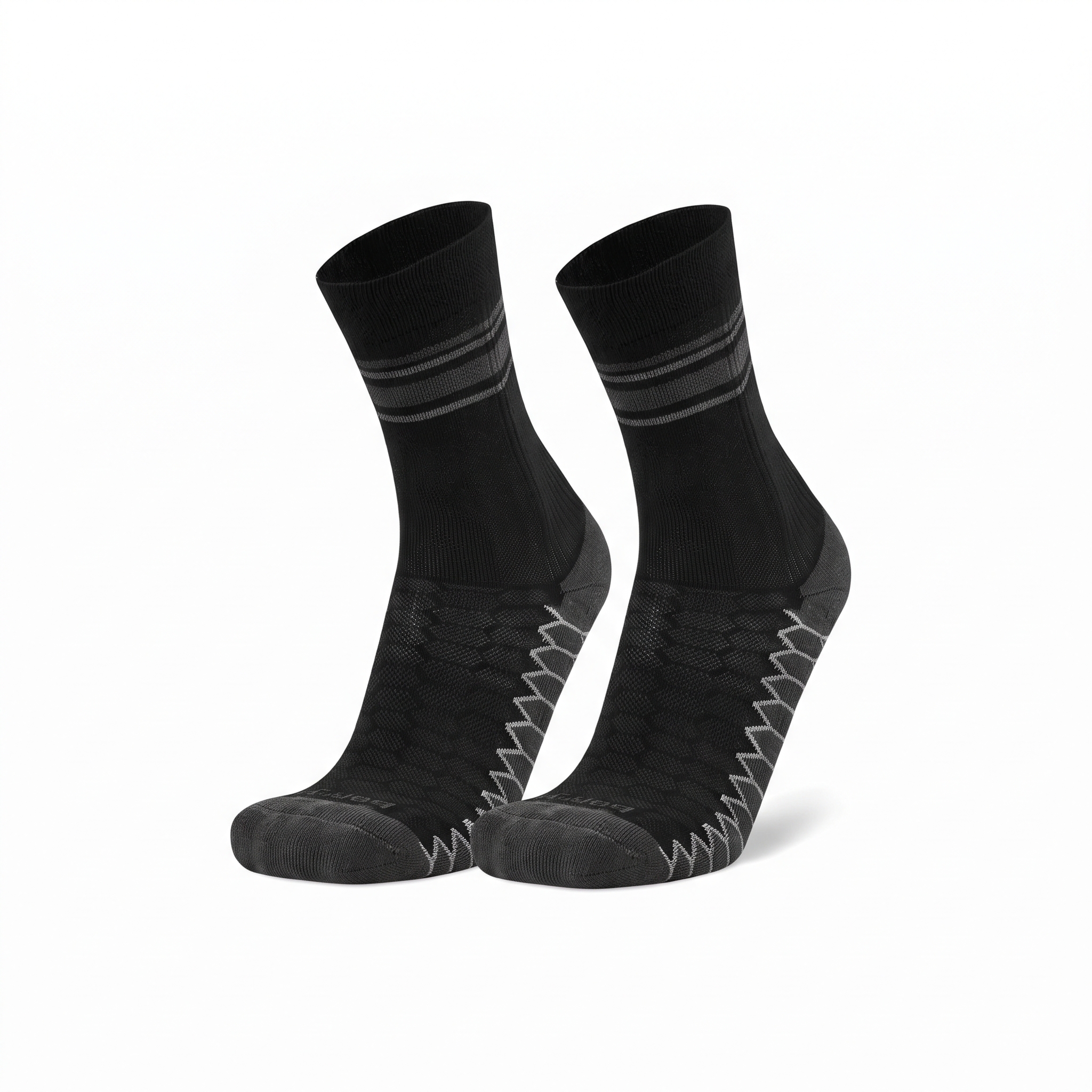 2x Pairs of Silver Mini Crew Running Socks