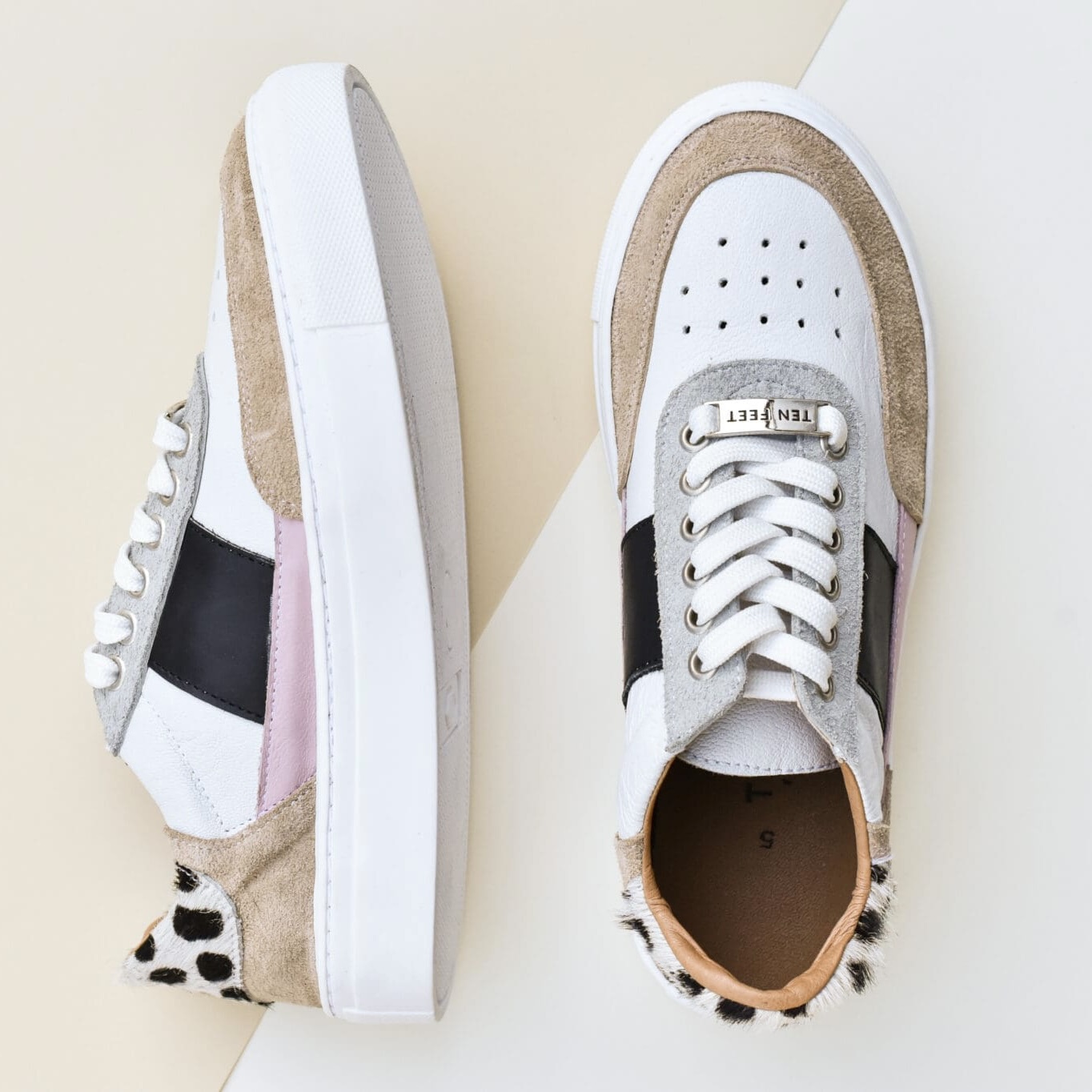 Ladies Genuine Leather Multi-Way Sneakers