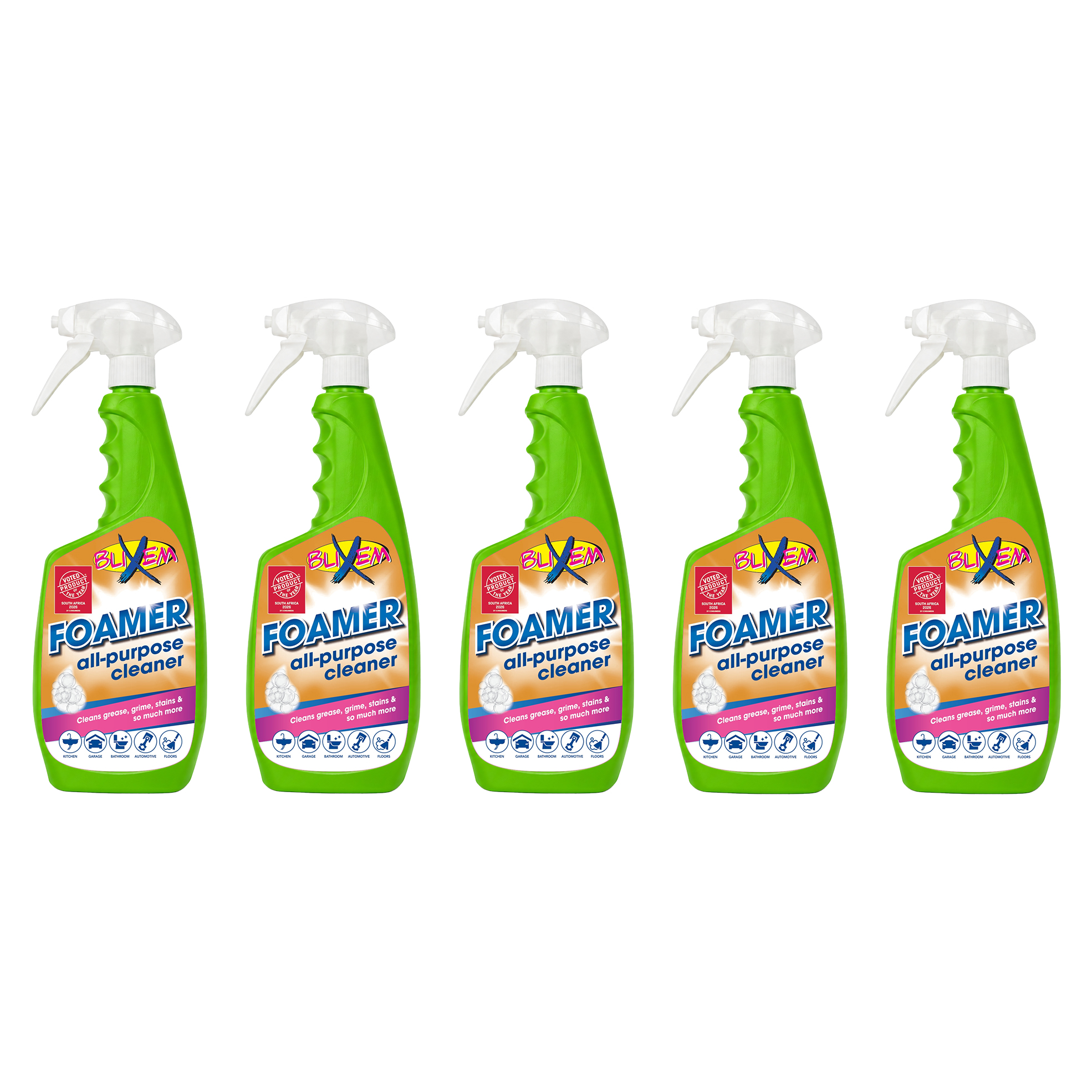 5x 750ml Foamer All Purpose Cleaners