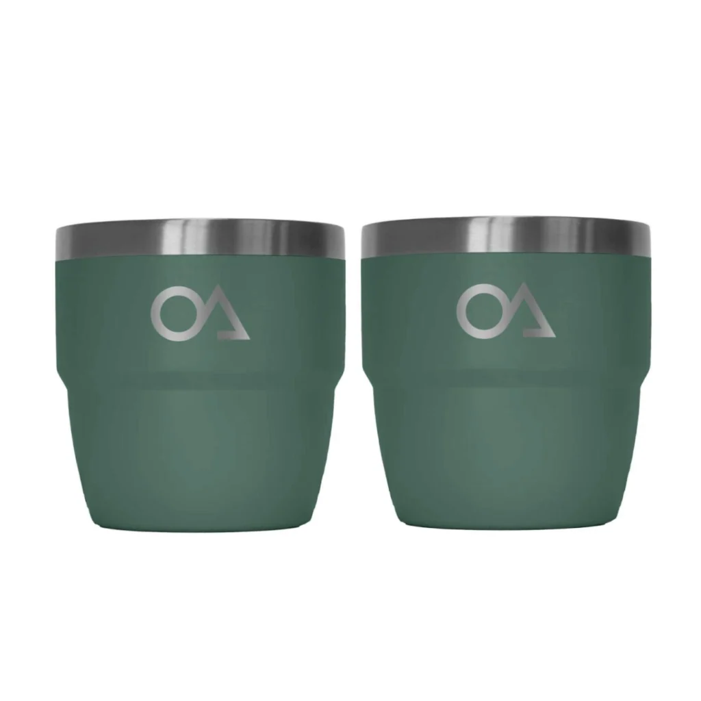 2x 118ml Ceramic-Lined Espresso Cups