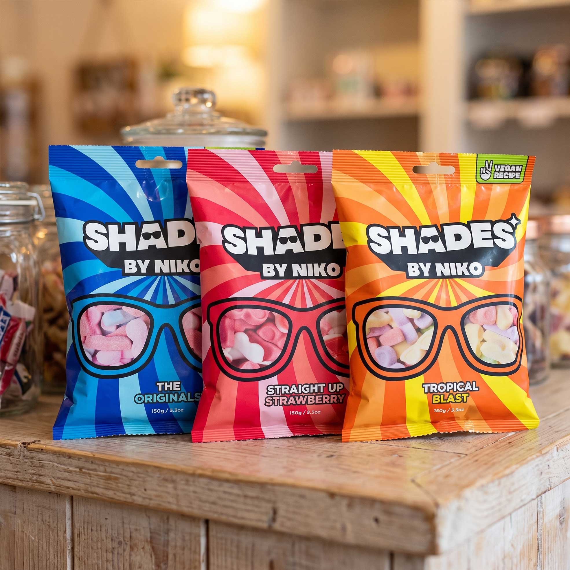 3x 150g Sunglass-Shaped Gummies