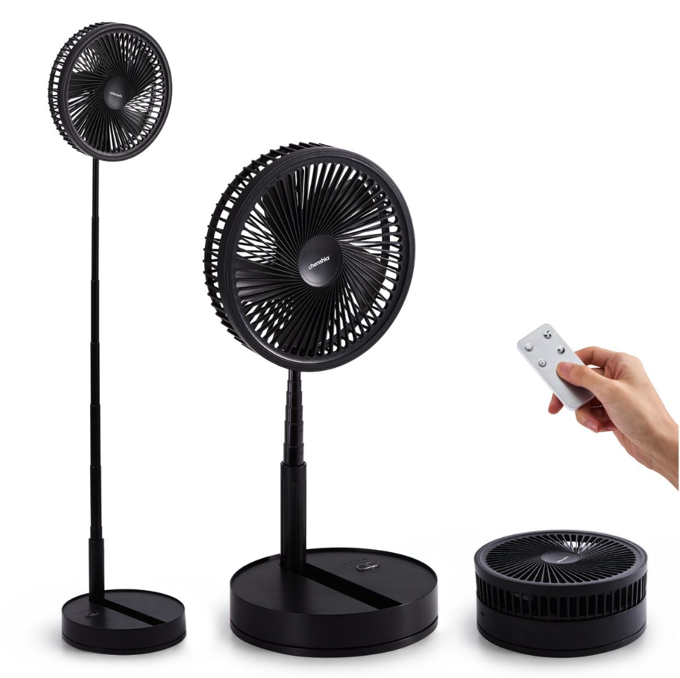 Portable Rechargeable Pedestal Fan with Remote Control