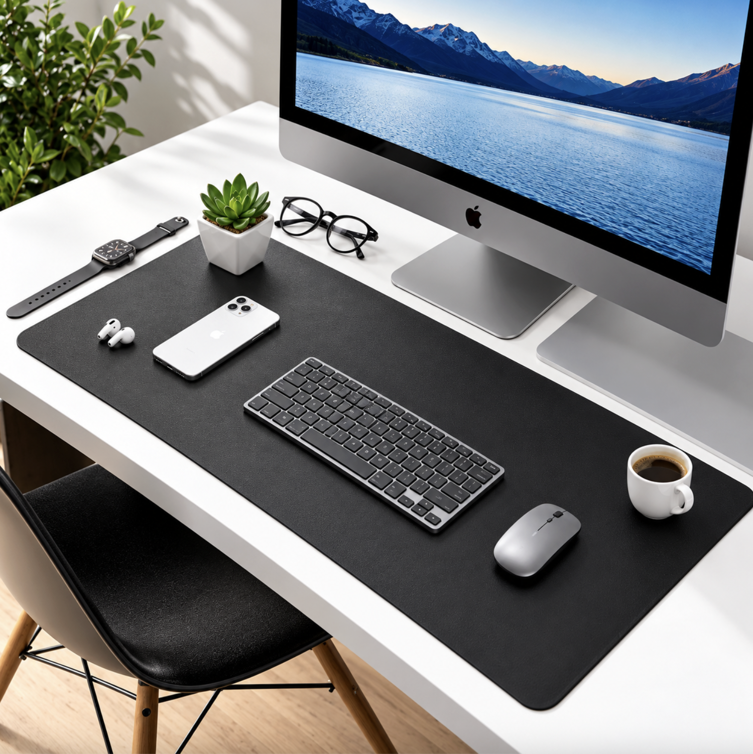 Non-Slip Faux Leather Desk Pad