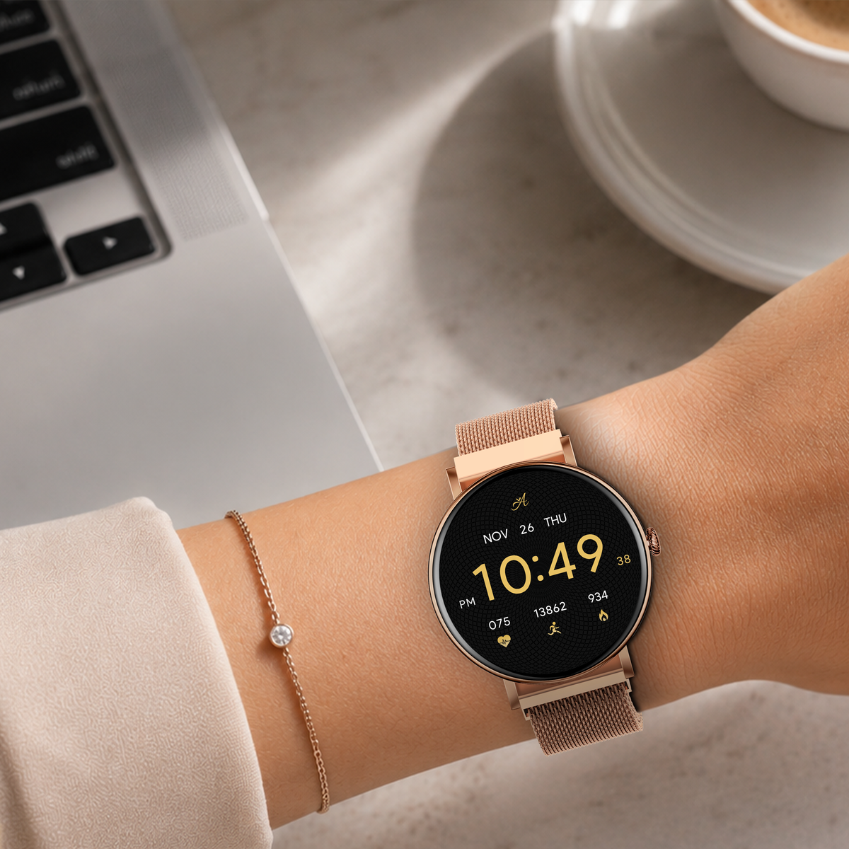 Ayla Collection Ladies Round Smartwatch