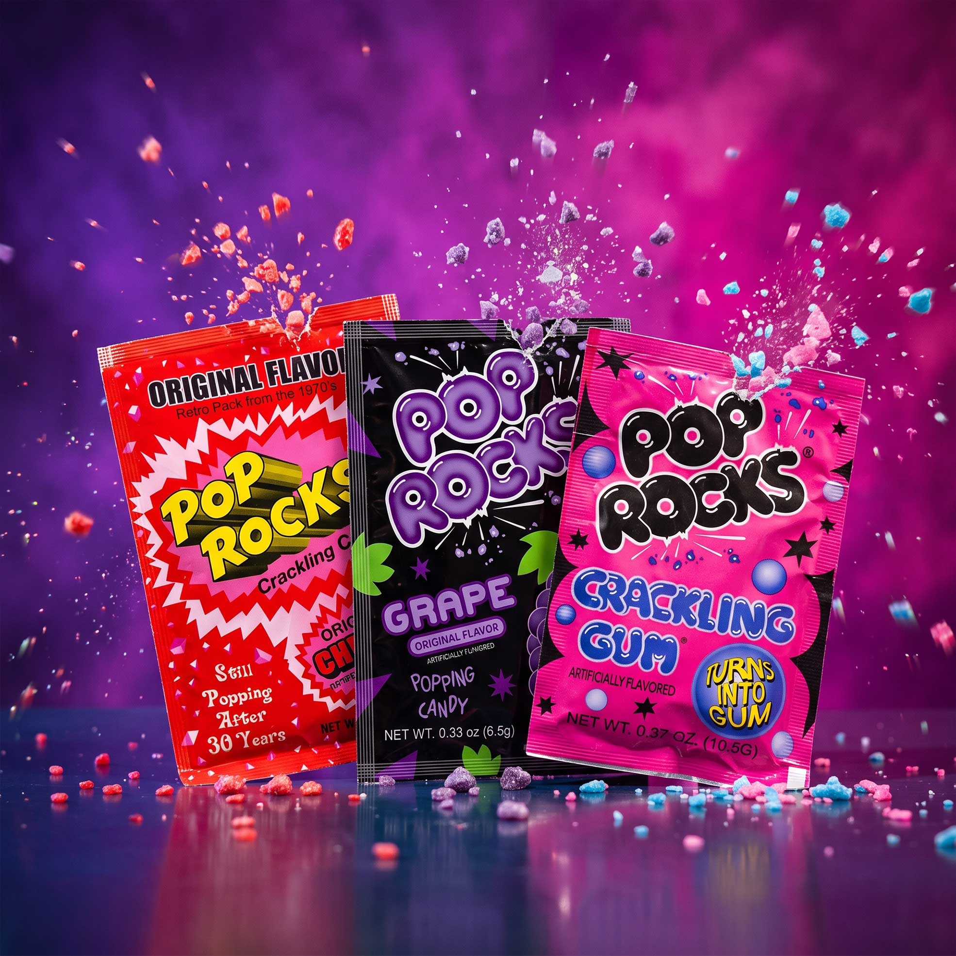 3x 9.5g Popping Candy Bags