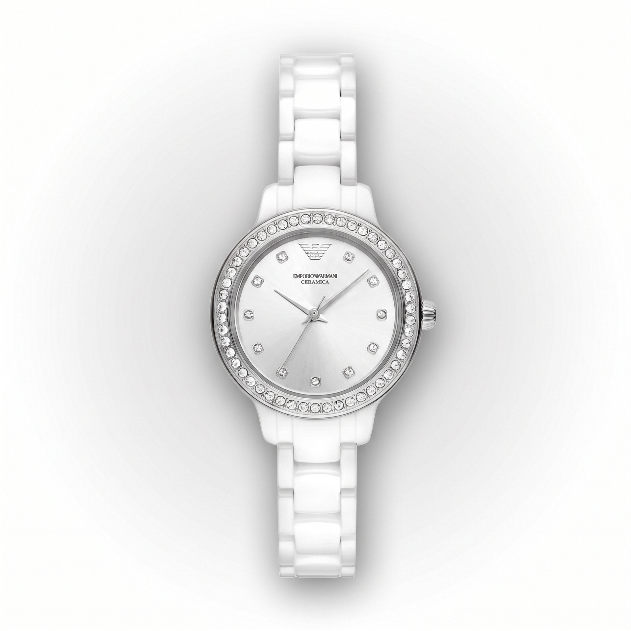 Ladies 32mm Three-Hand White Ceramic Watch