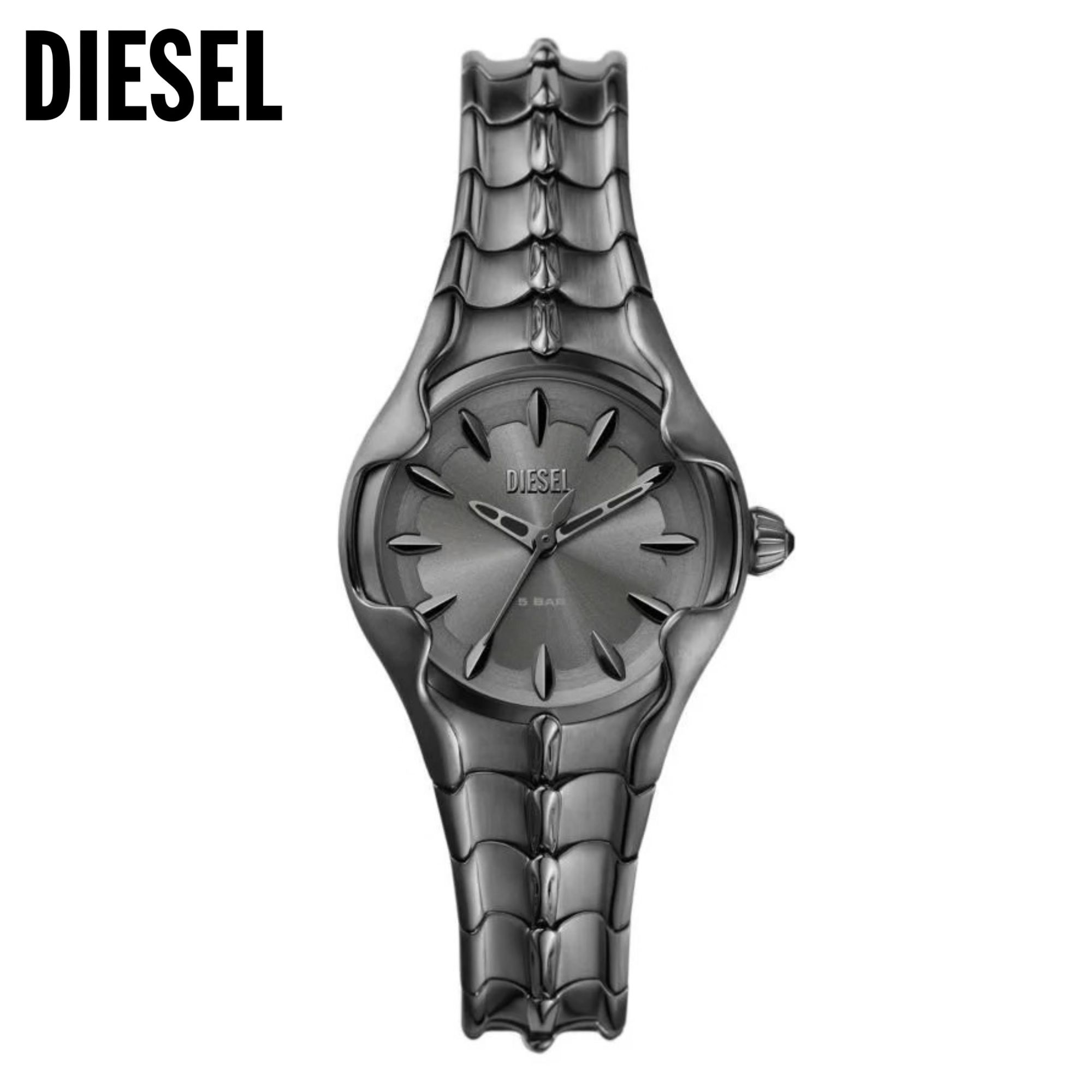 Ladies Vert Three-Hand Gunmetal Stainless Steel Watch