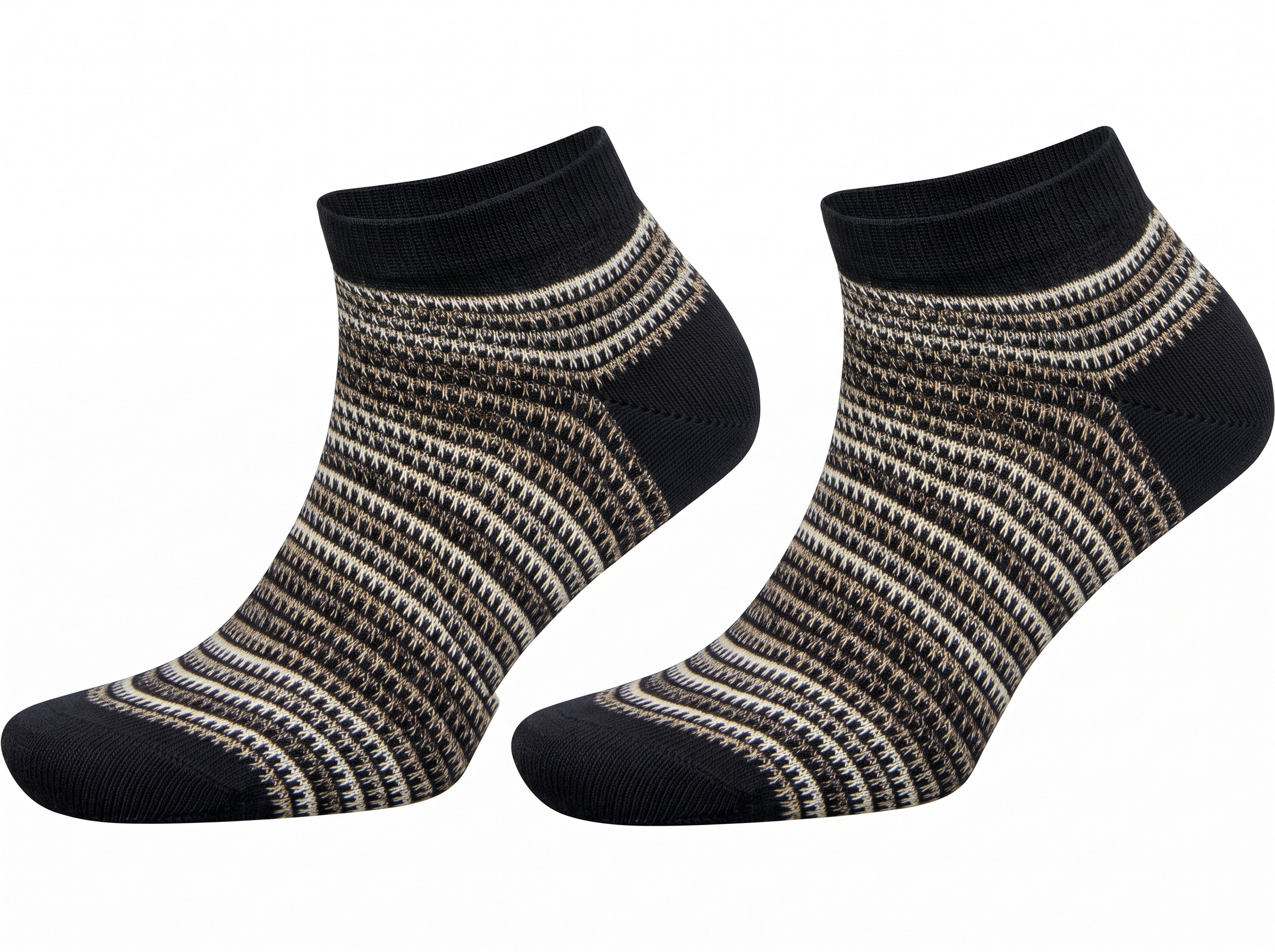 3x Pairs of Multi-Stripe Sneaker Socks