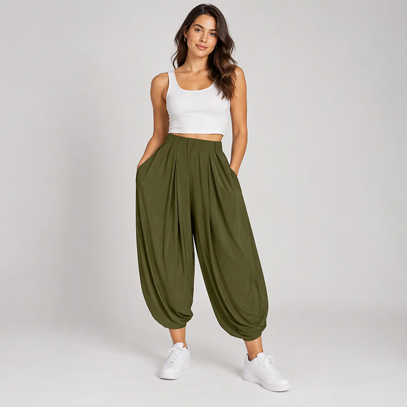 Ladies Draped Harem Style Pants