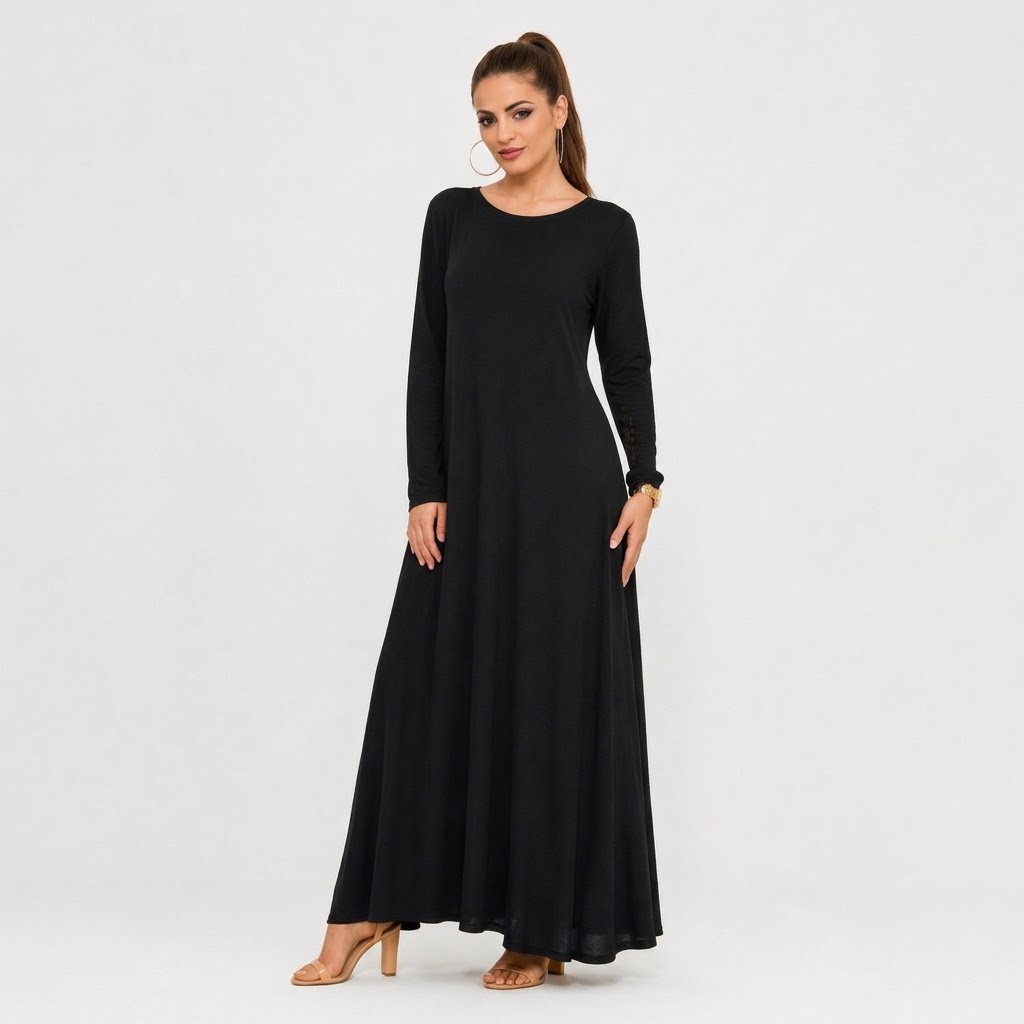 Ladies Zaria Airflow Long Sleeve Maxi Dress