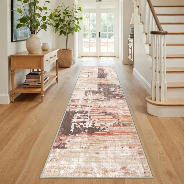 Torino Abstract Terracotta Rug