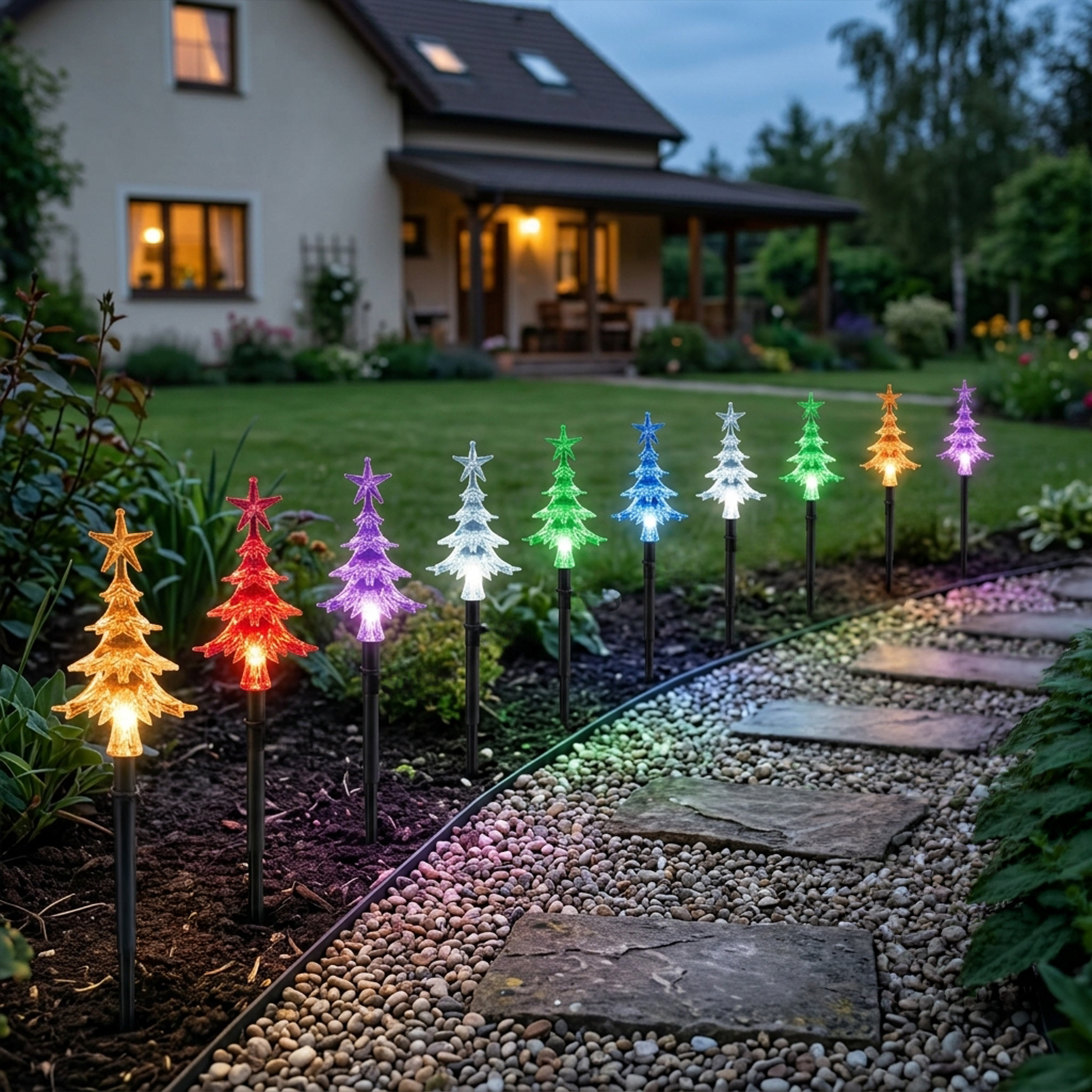 10x Solar Tree Path Lights
