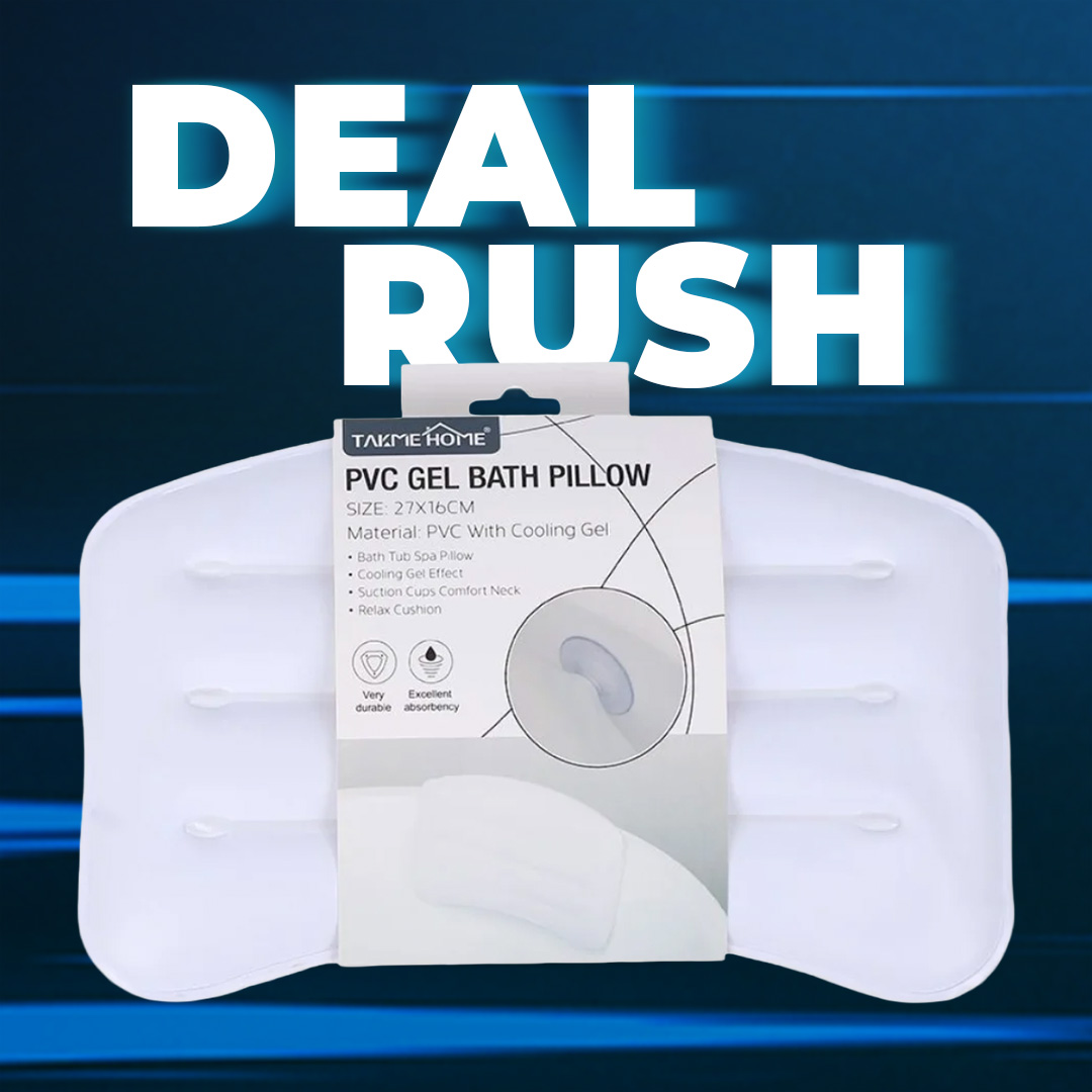 Cooling Gel Bath Pillow with Suction Cups