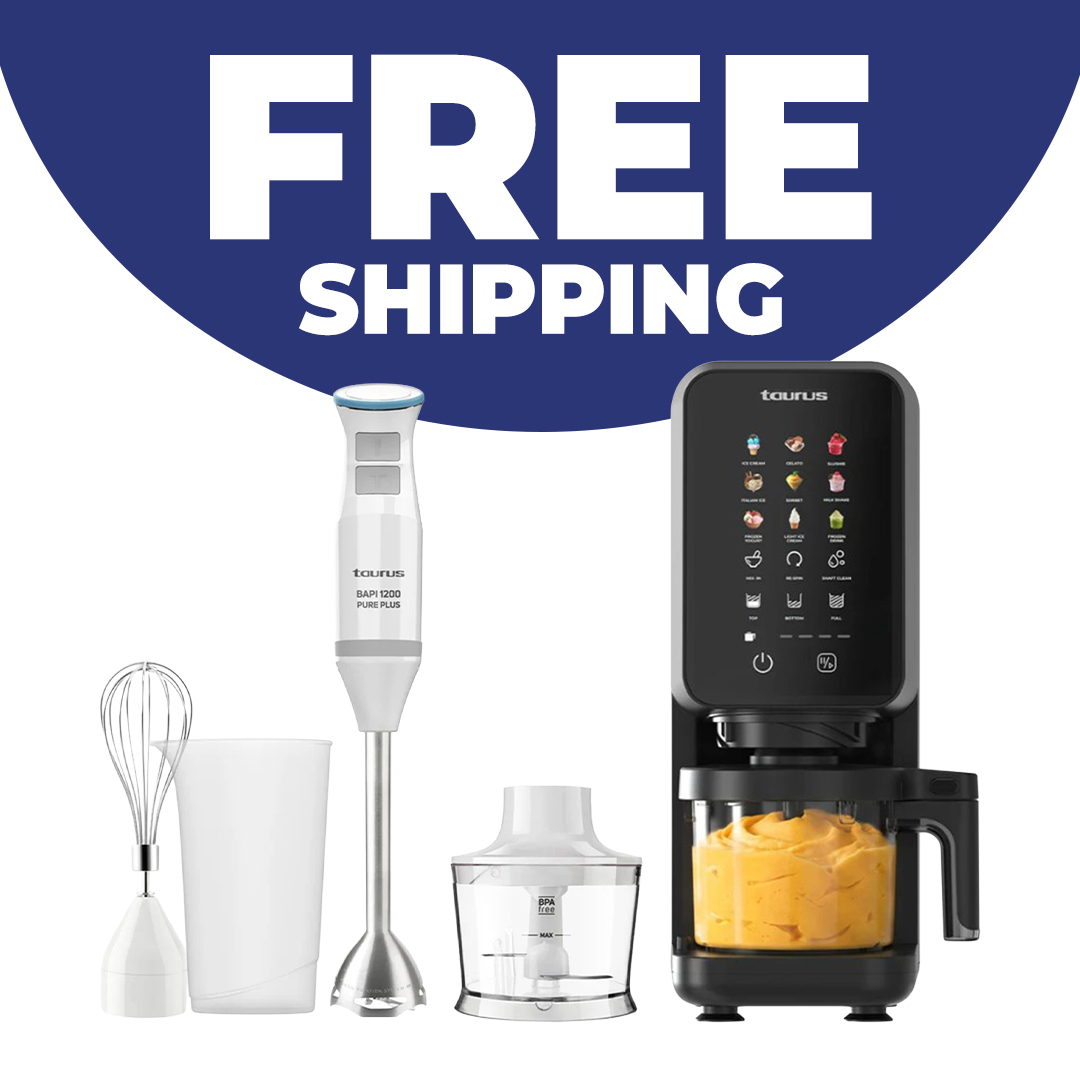 700W Gelato Flow Ice Cream Maker with Stainless Steel Stick Blender