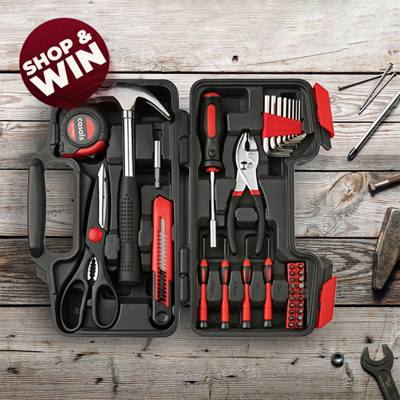 39-Piece Steel Hand Tool Set (Model: HH39)