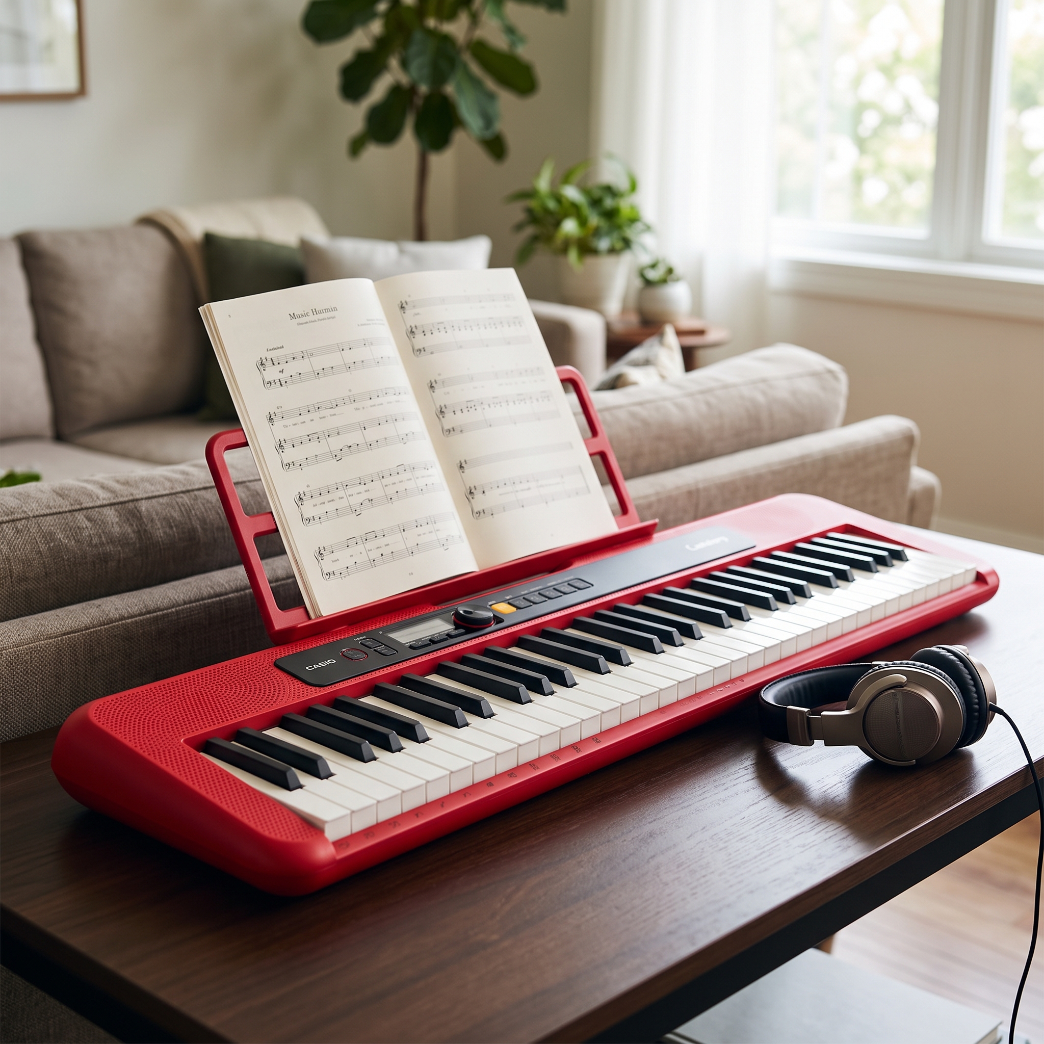 61-Key 400 Tone Slim Design Casiotone Keyboard (Model: CT-S200RD)