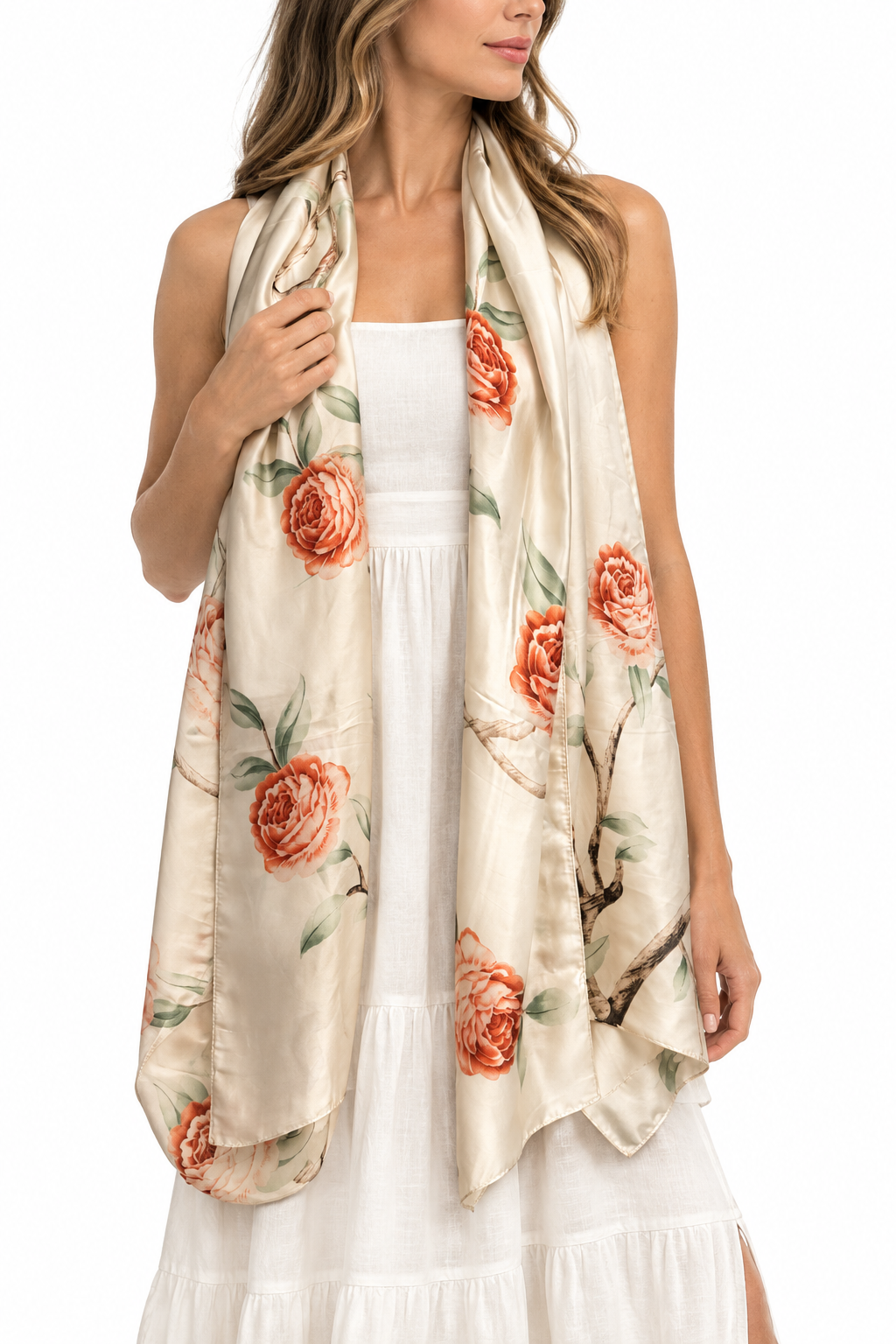 Printed Satin Scarf
