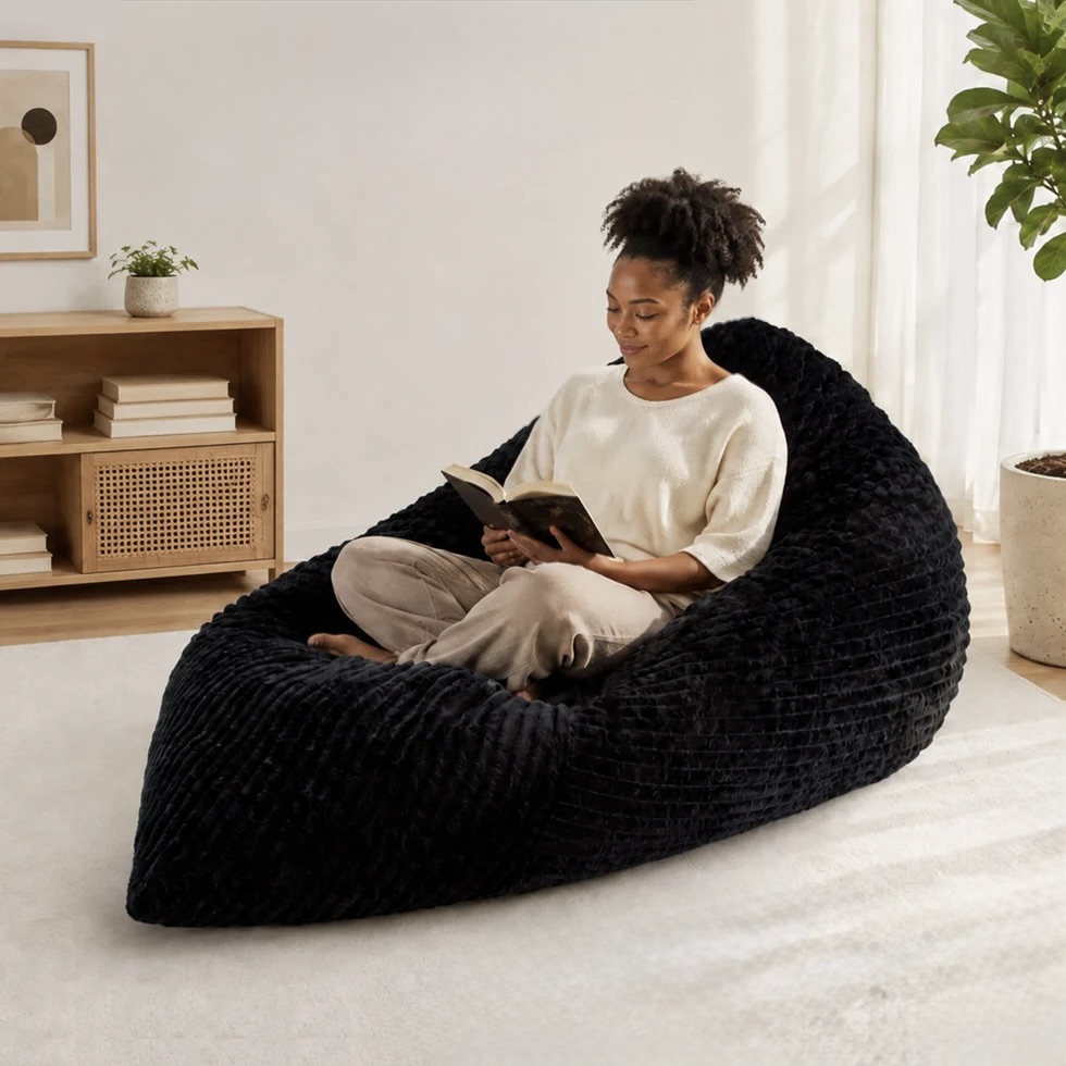 190cm 3-in-1 Memory Foam Bean Bag with Washable Cover