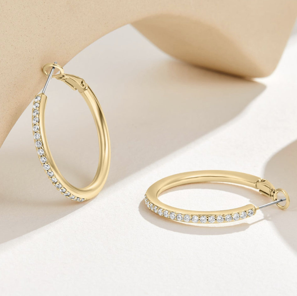 Bailee Hoop Earrings with Swarovski® Crystals
