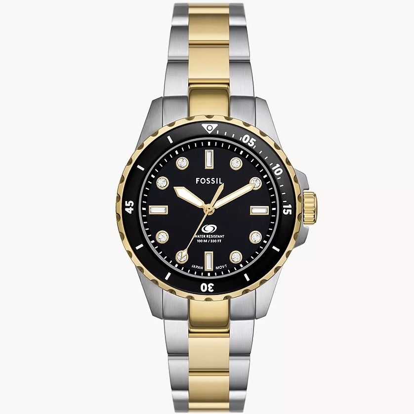 Ladies Blue Dive Three-Hand Stainless Steel Watch