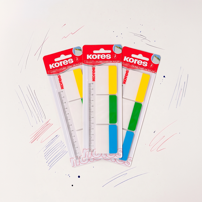 6x Film Filing Tabs with Rulers
