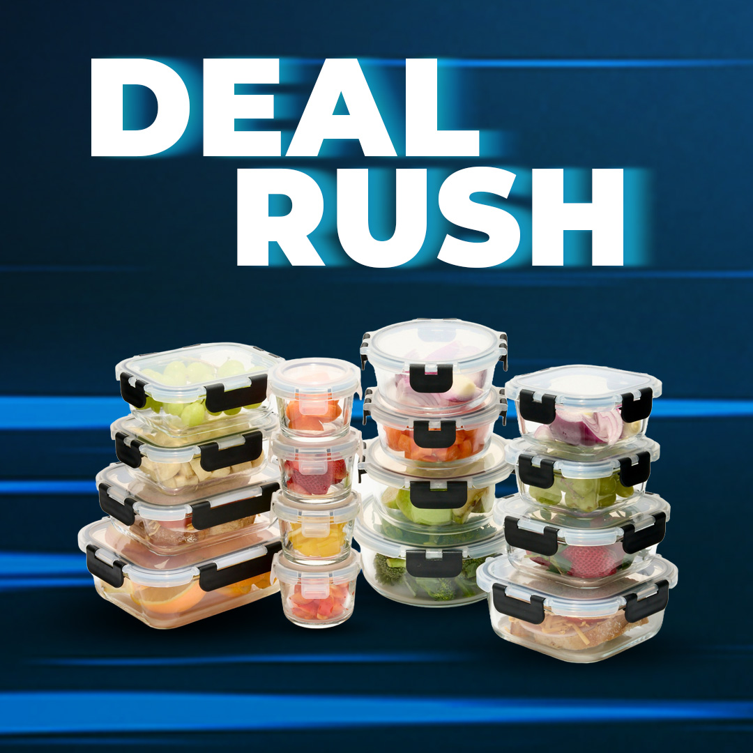 32-Piece Air Tight Glass Storage Containers