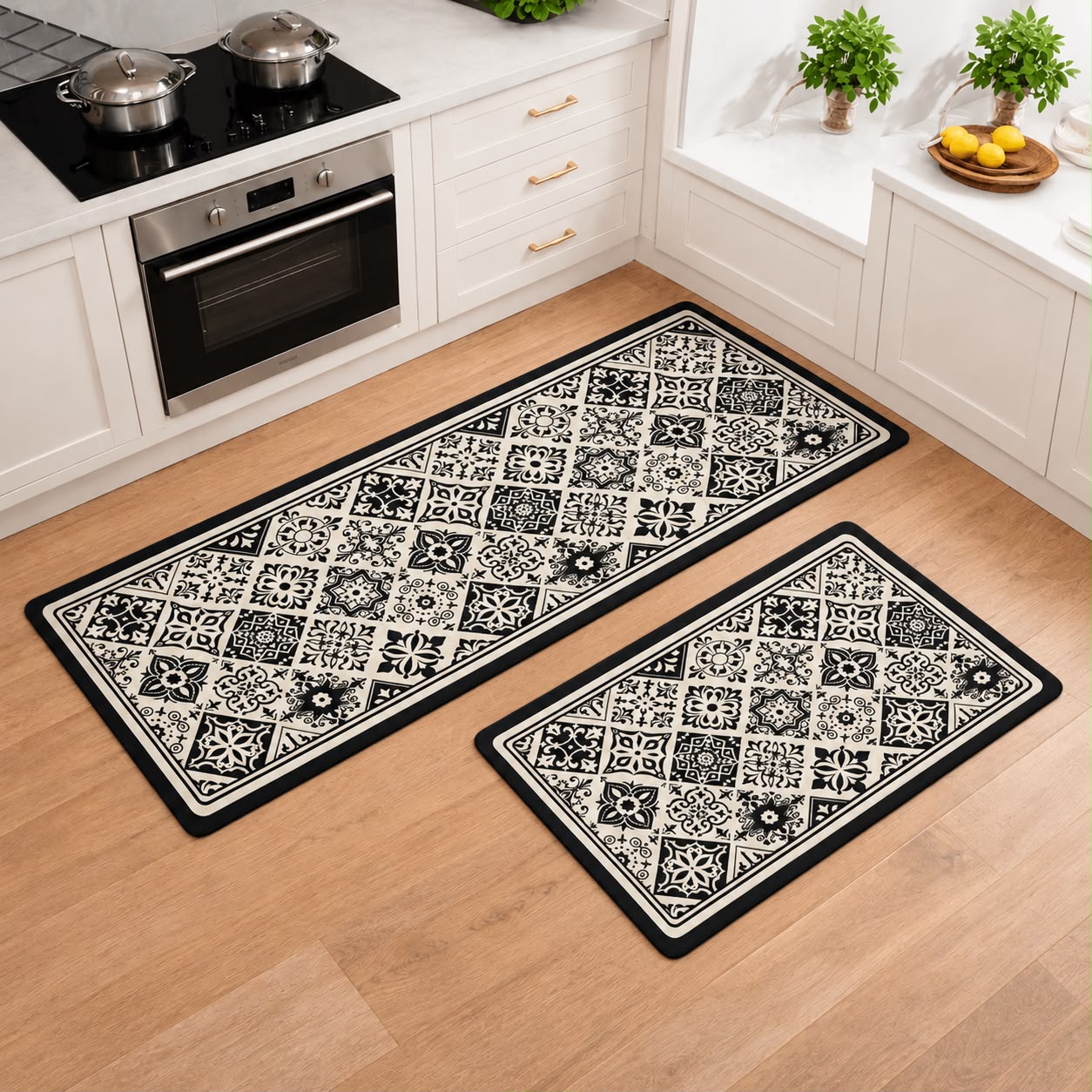 2-Piece Non-Slip Rubber Kitchen Mats