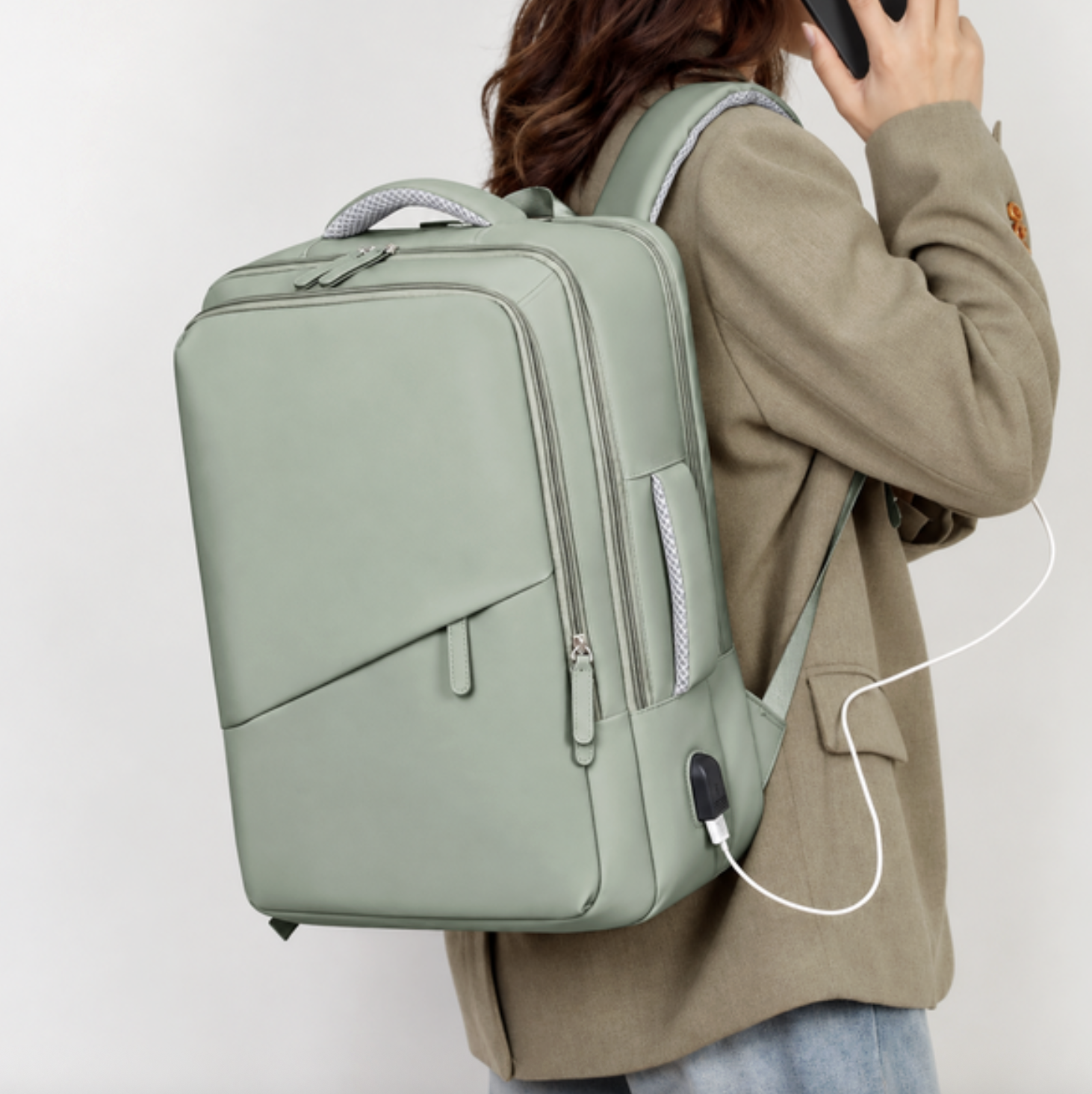 Unisex Laptop Backpack with USB Charging
