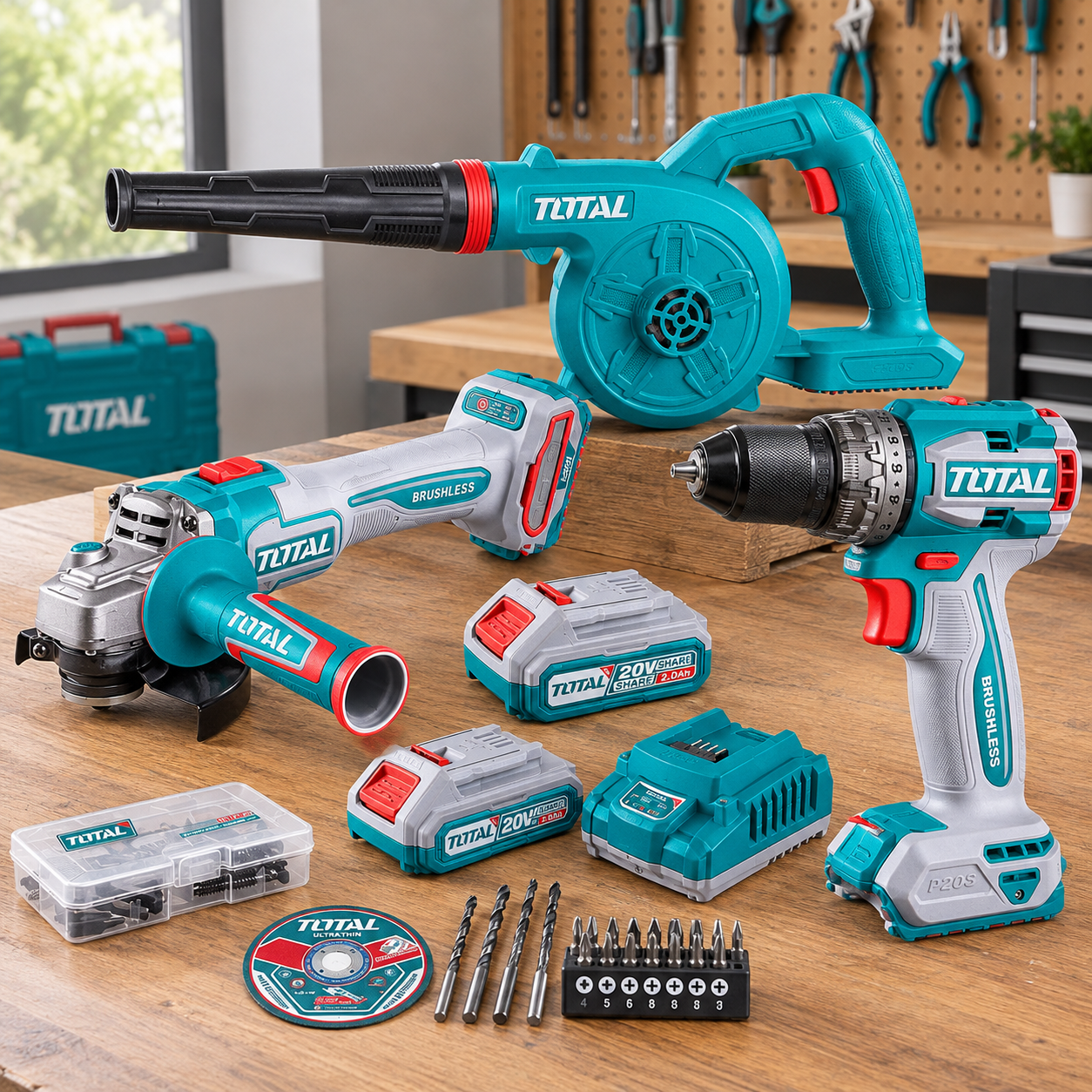 3-Piece Power Tool Set with Batteries and Charger