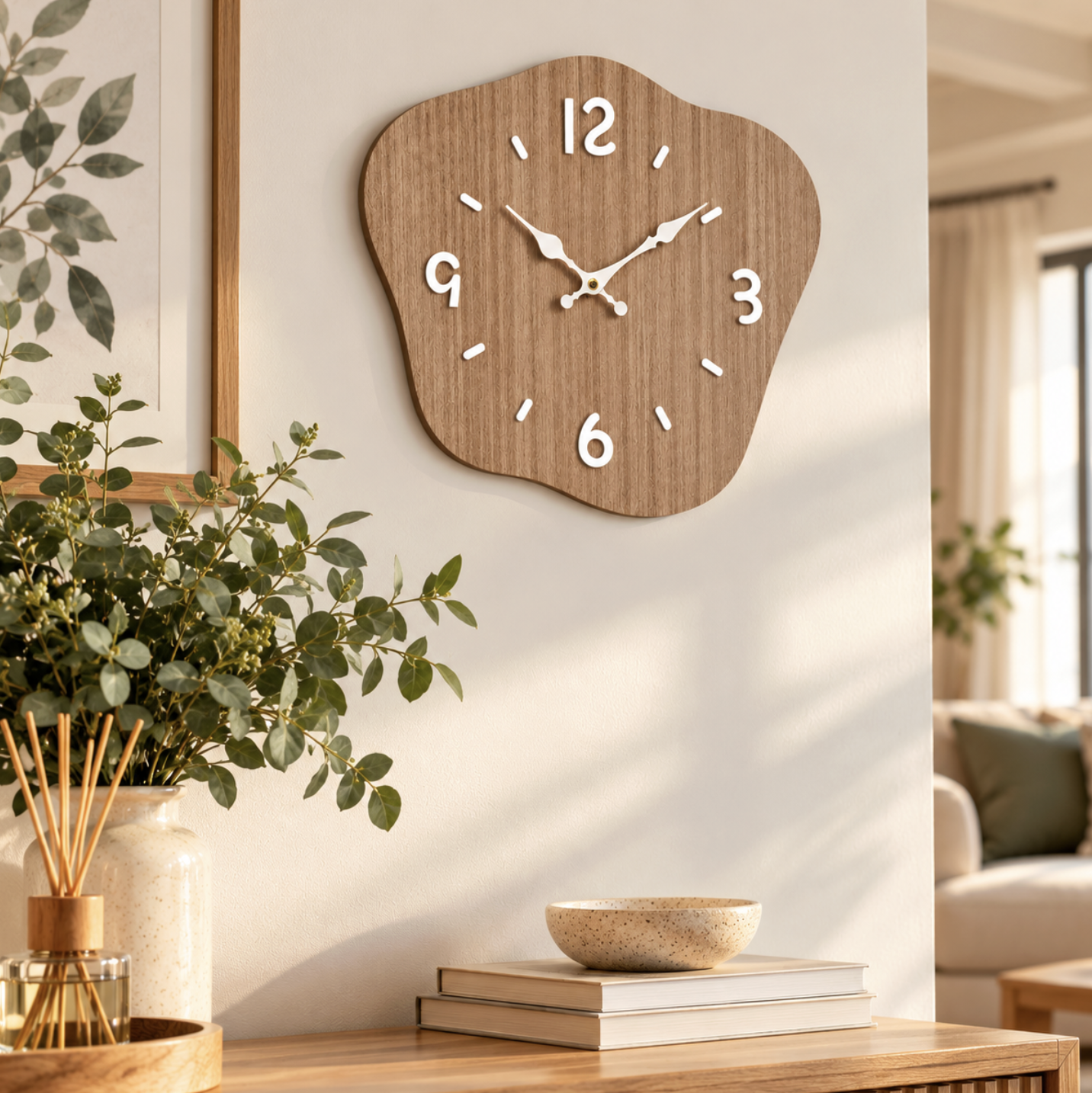 Nordic-Inspired Wooden Wall Clock