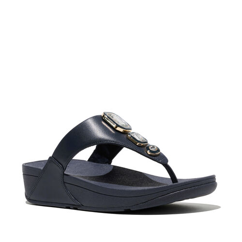Lulu Toe Post  Bold Crystals Midnight Navy