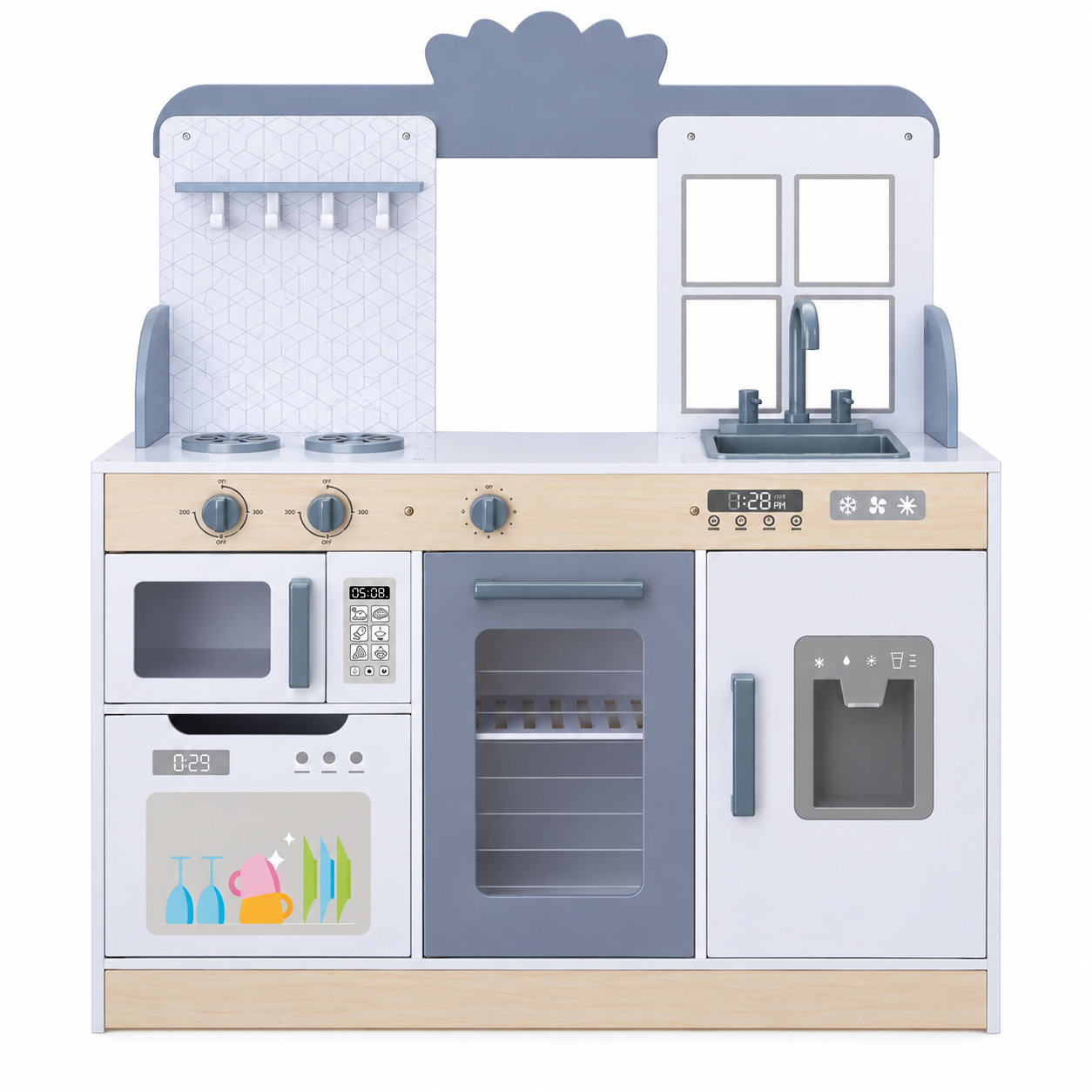 Pretend Play 2-in-1 Diner and Kitchen Set