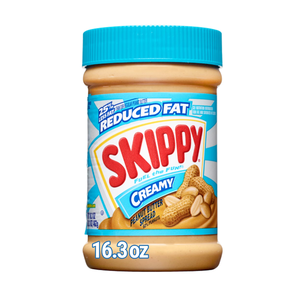 3x 462g Reduced Fat Peanut Butter Jars